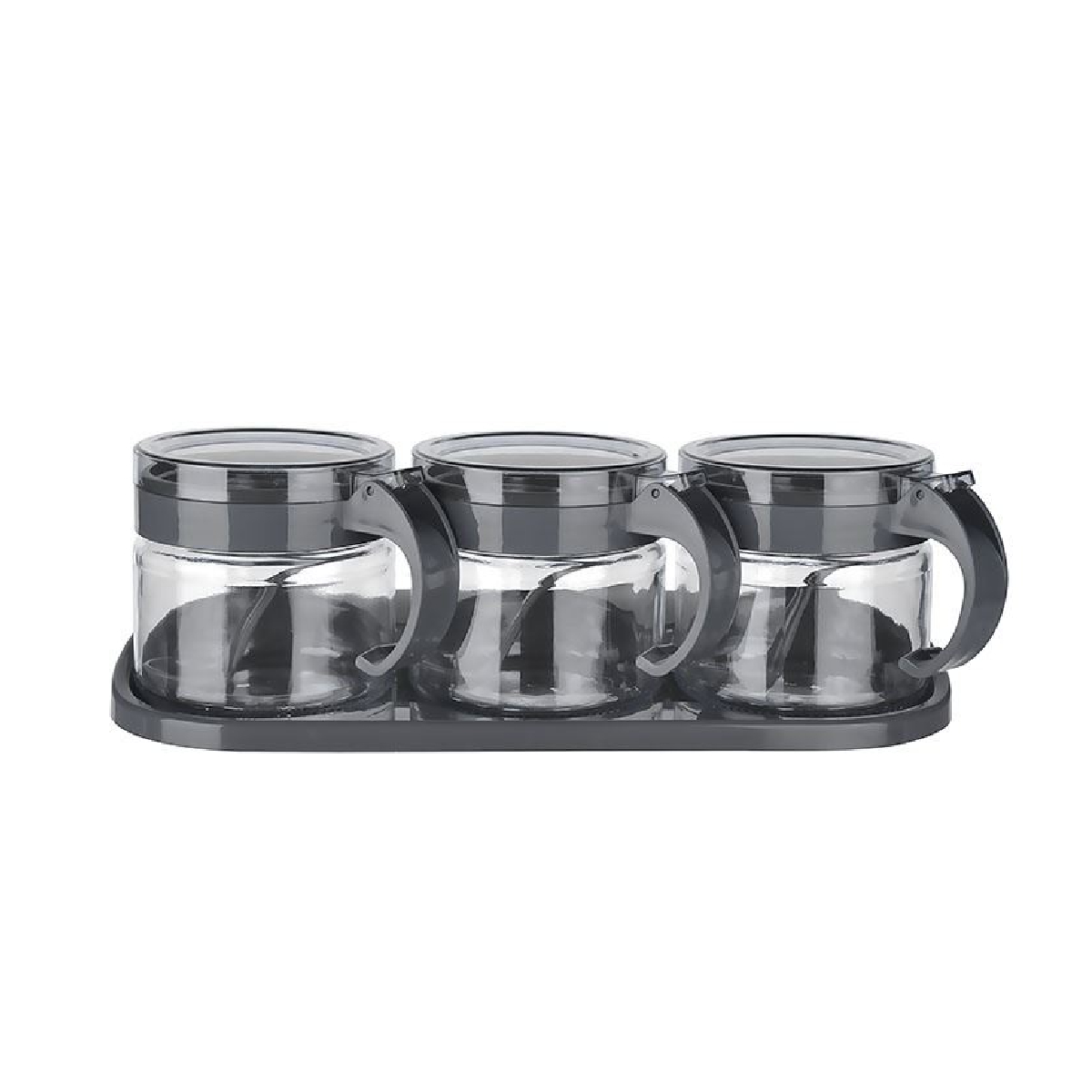 Juego De Especiero Vidrio Con Cuchara 300 Ml image number null