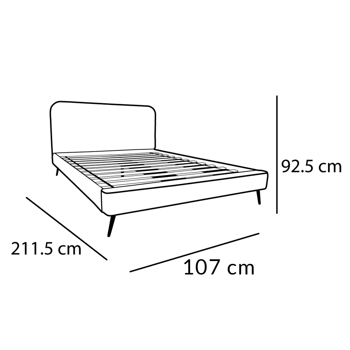 Cama Tonatiuh Con Gajos Individual Beige image number null