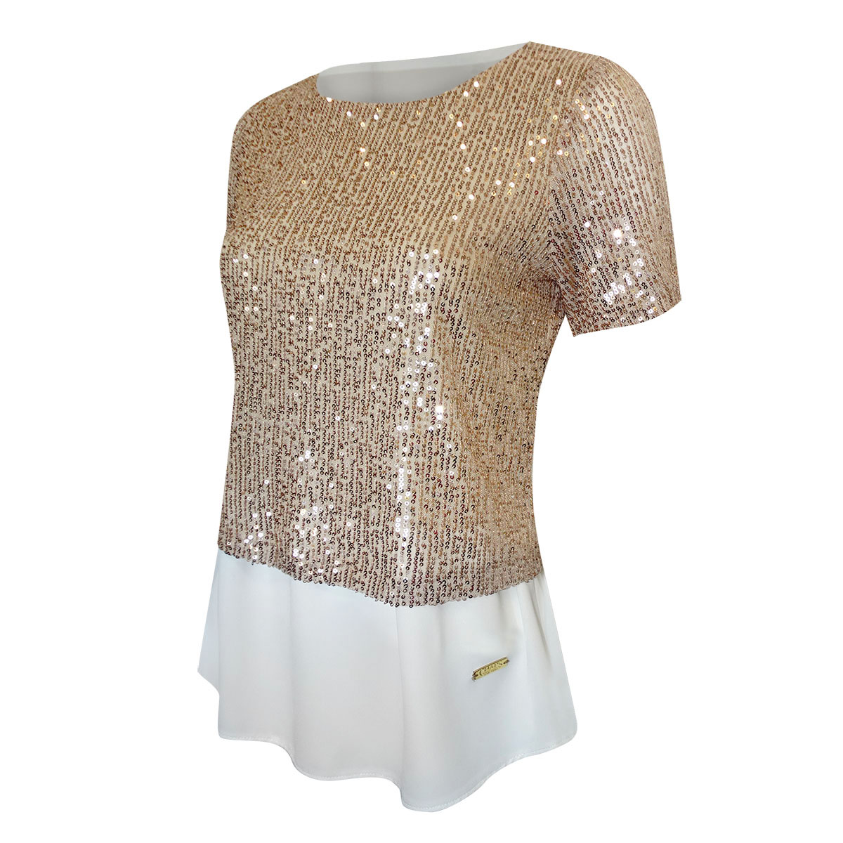 Blusa Con Lentejuelas Chaps  Para Mujer image number null