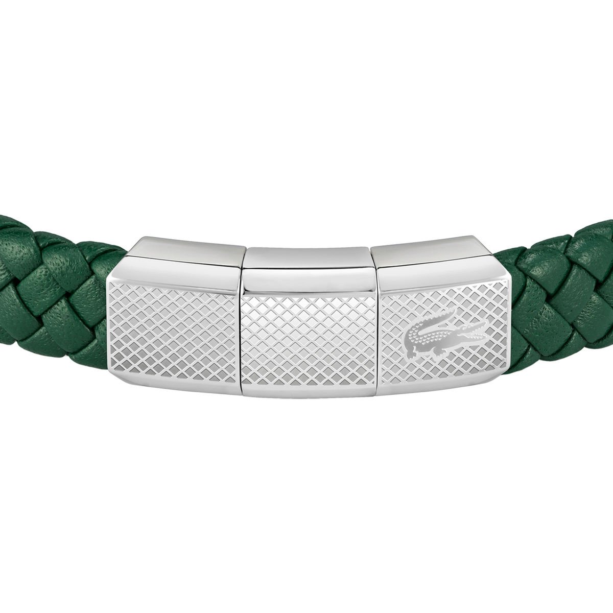 Brazaletes Plateado Y Verde Lacoste Para Hombre image number null