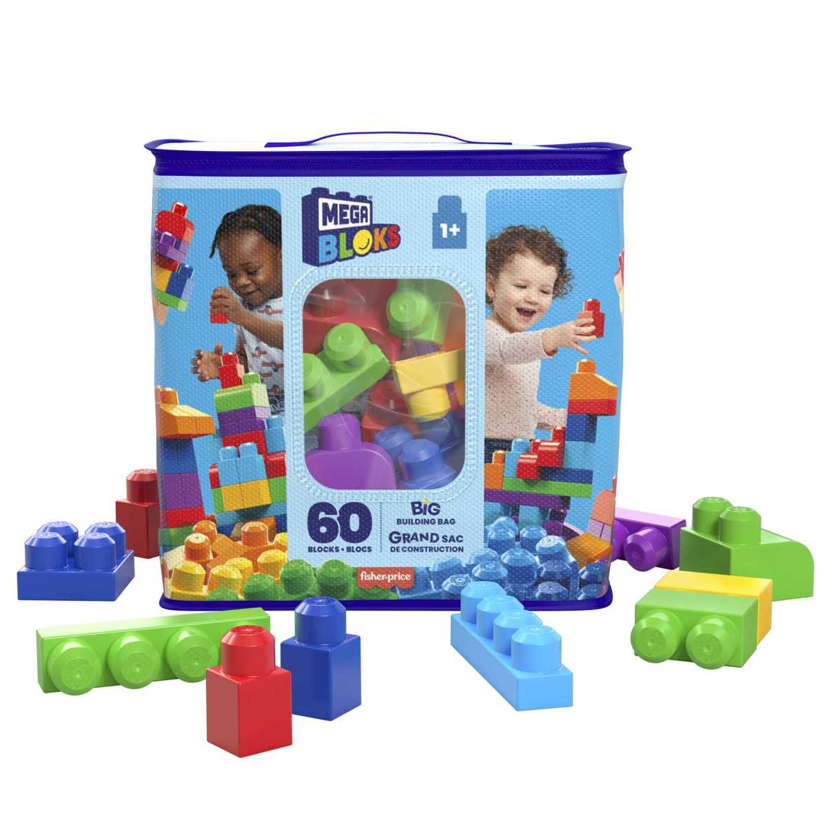 Mega Bloks Juguete Cl&aacute;sica Bolsa De Construcci&oacute;n 60 Piezas image number null