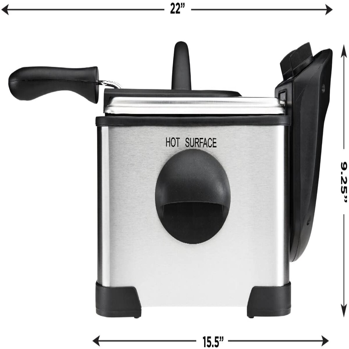 Freidora De Aceite Chefman 4.2 l Acero Inoxidable image number null