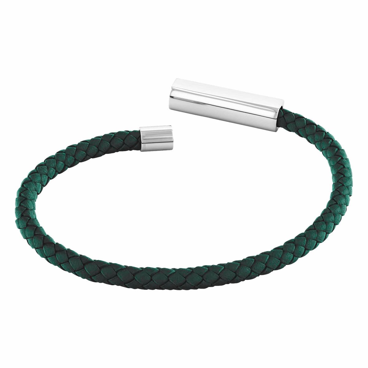 Pulsera Trenzada Iconic Id Piel para Hombre image number null
