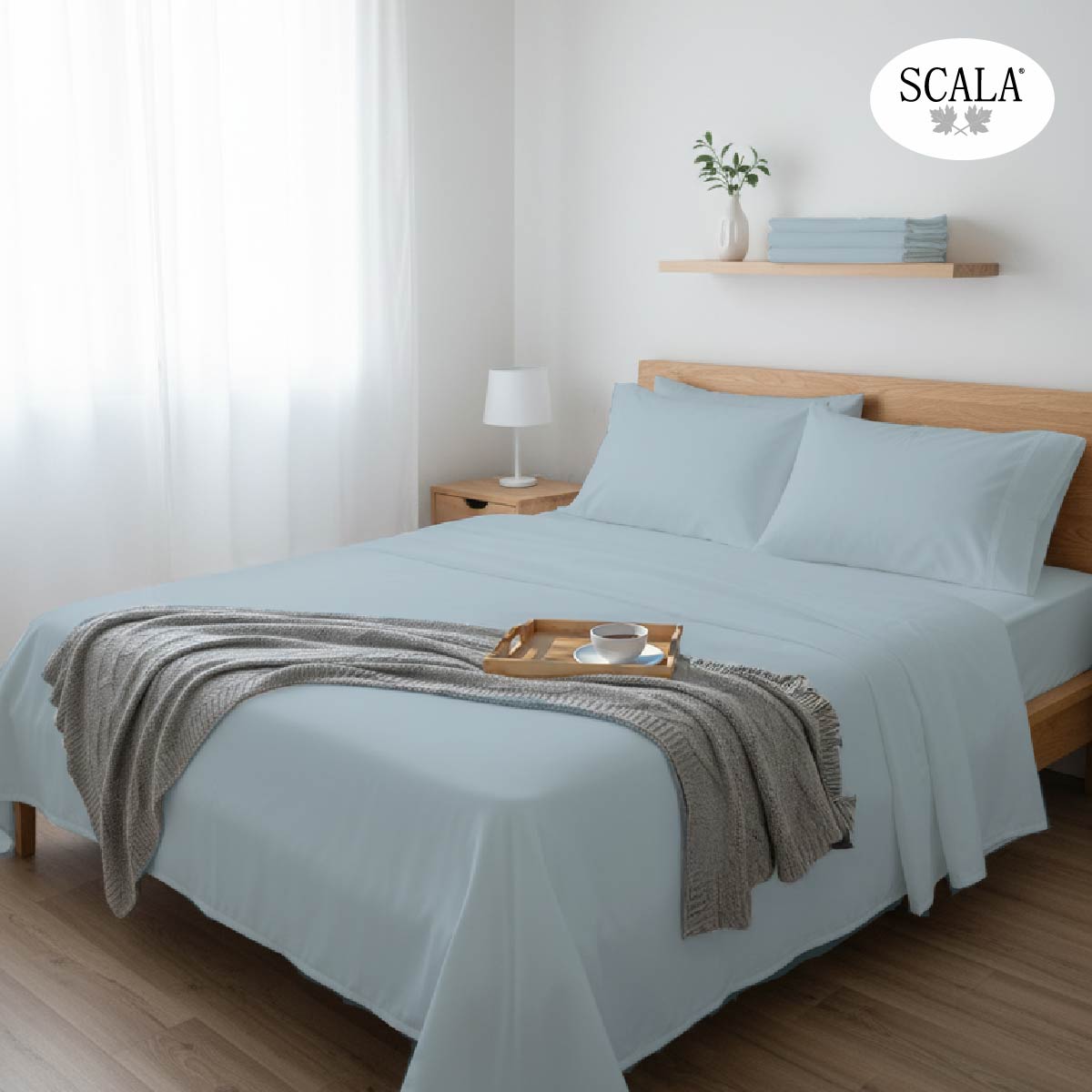 Sabanas King Azul Claro Scala image number null