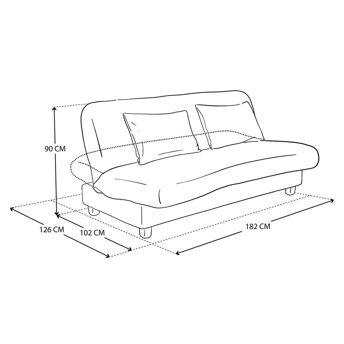 Sof&aacute; Cama Scrip Beige Violanti image number null