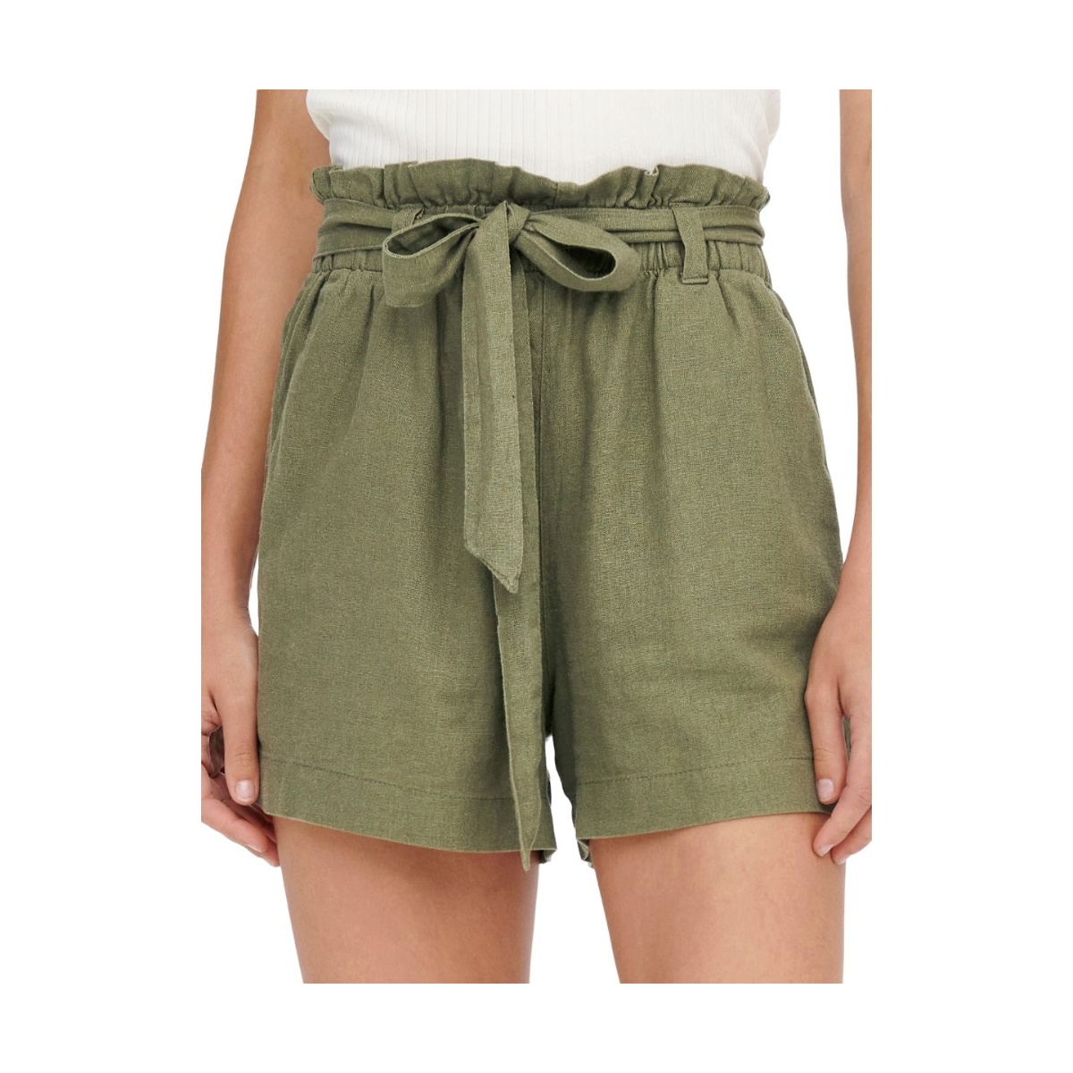 Short corto lisa cinta JDY para mujer. image number null