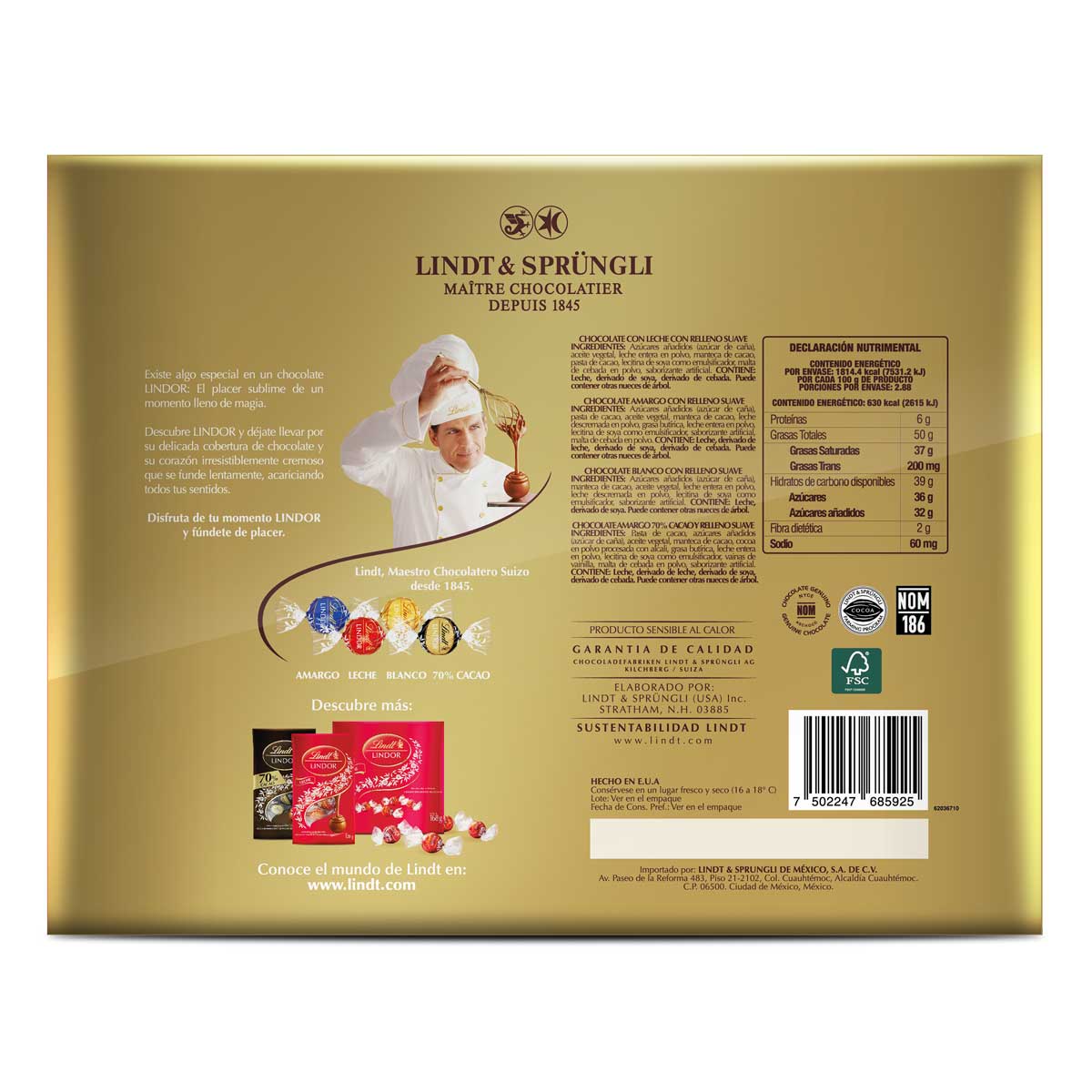 Surtido de Chocolates Gift Box 288 g Lindt image number null