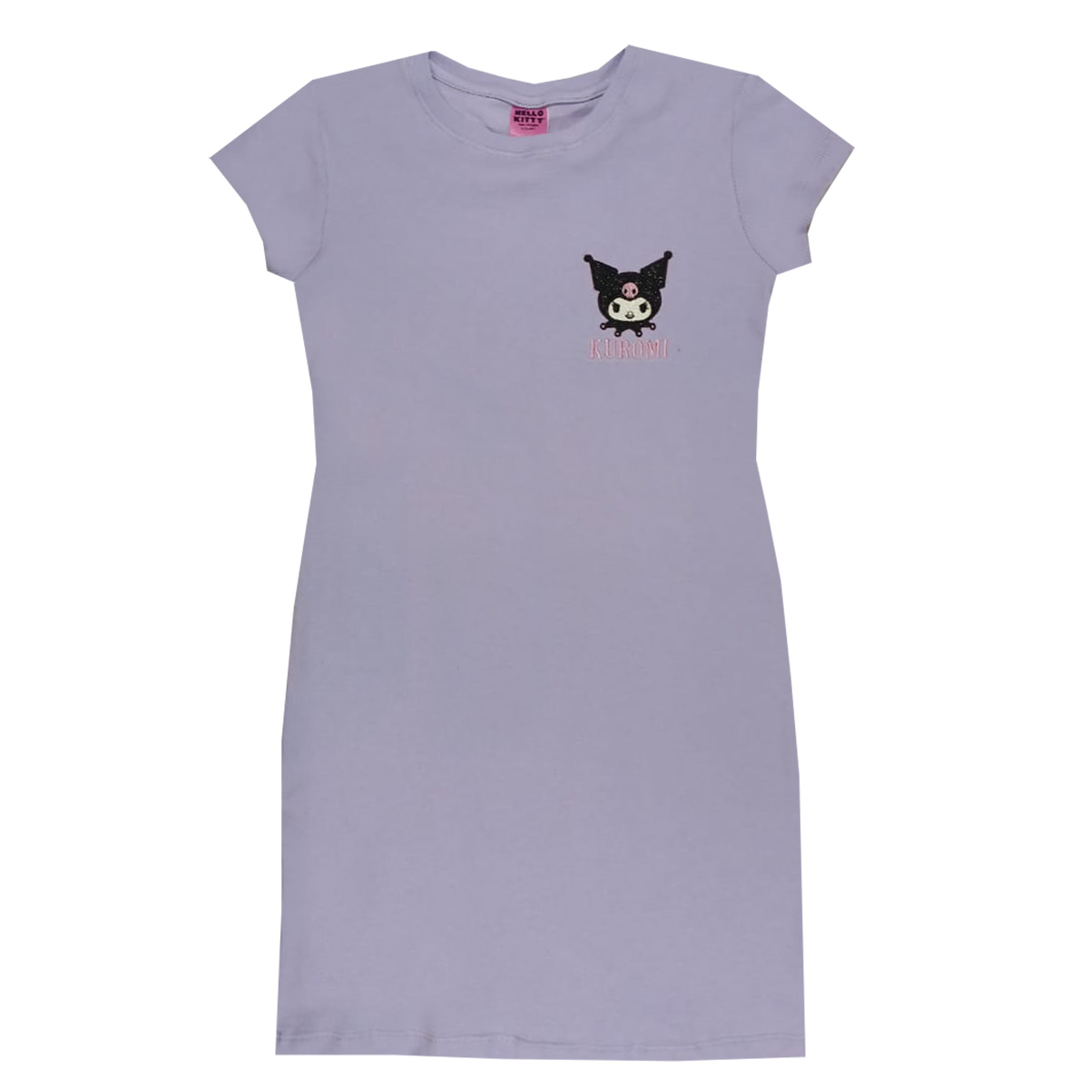 Vestido Casual Dise&ntilde;o Kuromi Hello Kitty Manga Corta para Ni&ntilde;a image number null
