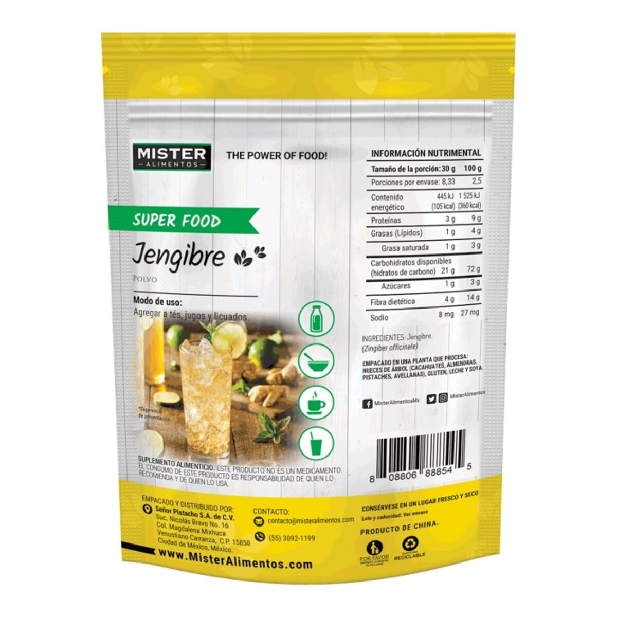 &nbsp;Jengibre En Polvo Mr Natural 250g Mr Pistacho image number null