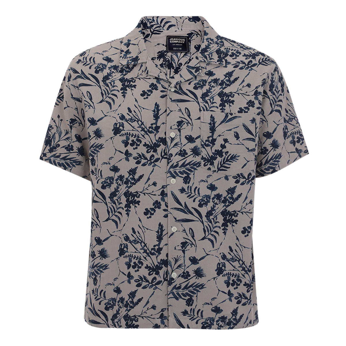 Camisa Estampada Jeanious Manga Corta para Hombre Plus image number null