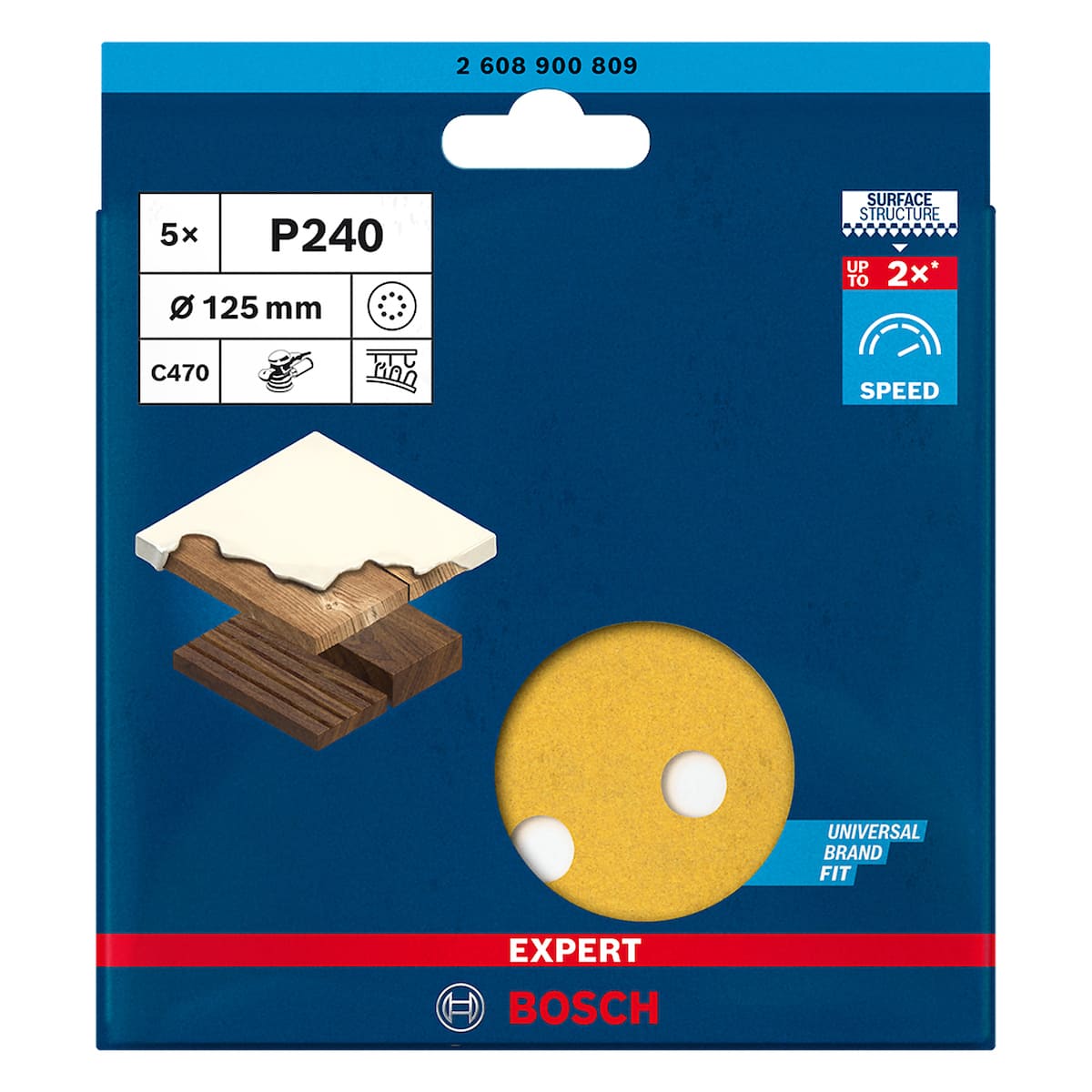 Disco Bosch Lija Velcreo Mad y Pint Grano 240 5" 5PZ image number null