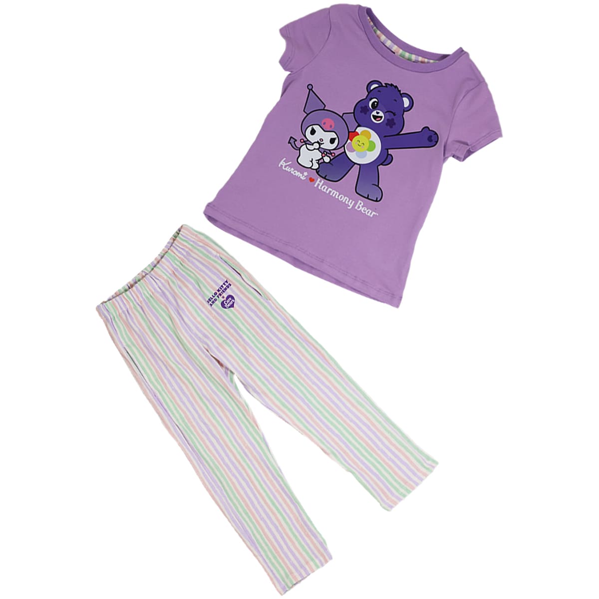 Pijama de Playera Manga Corta con Pantal&oacute;n Dise&ntilde;o Care Bears x Hello Kitty para Ni&ntilde;a image number null