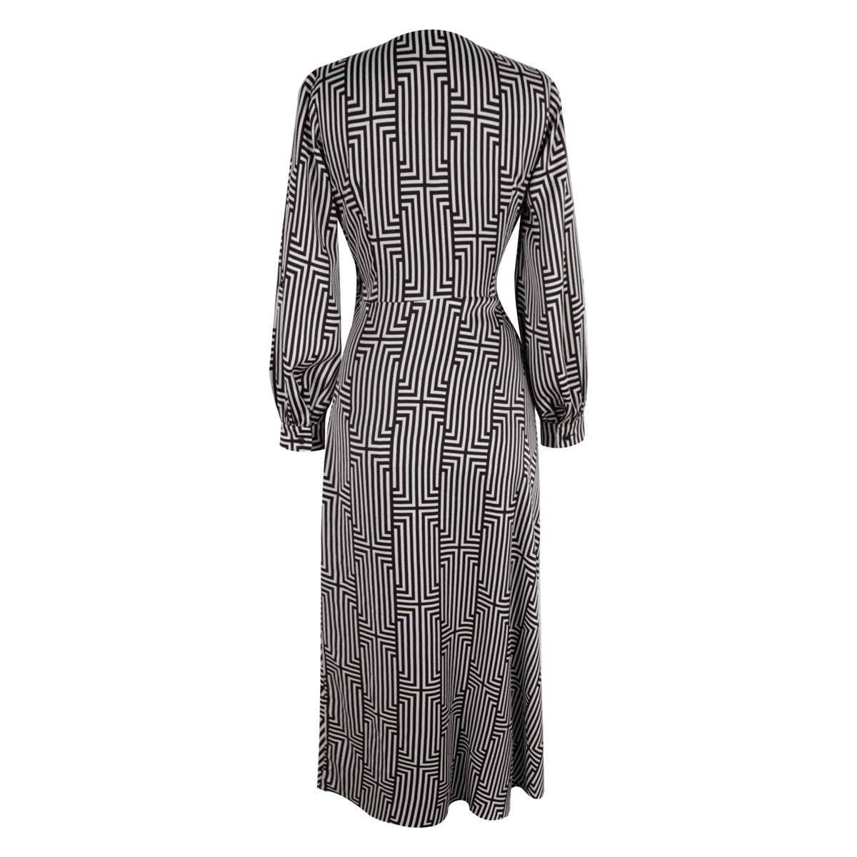 Vestido Cruzado Estampado Geom&eacute;trico Para Just By Basel Para Mujer Petite image number null