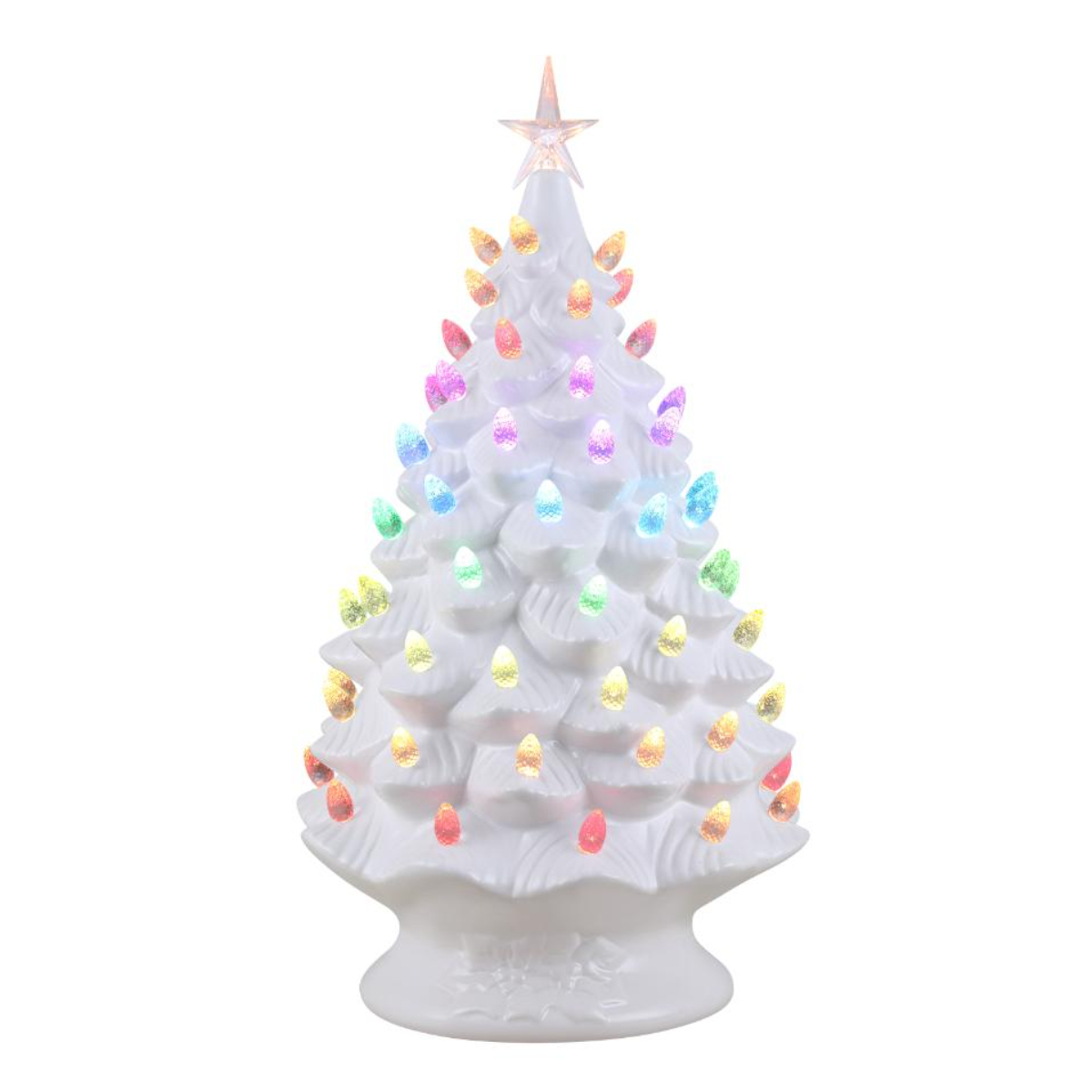 &Aacute;rbol Navide&ntilde;o Nost&aacute;lgico Blanco Rgb 24" image number null