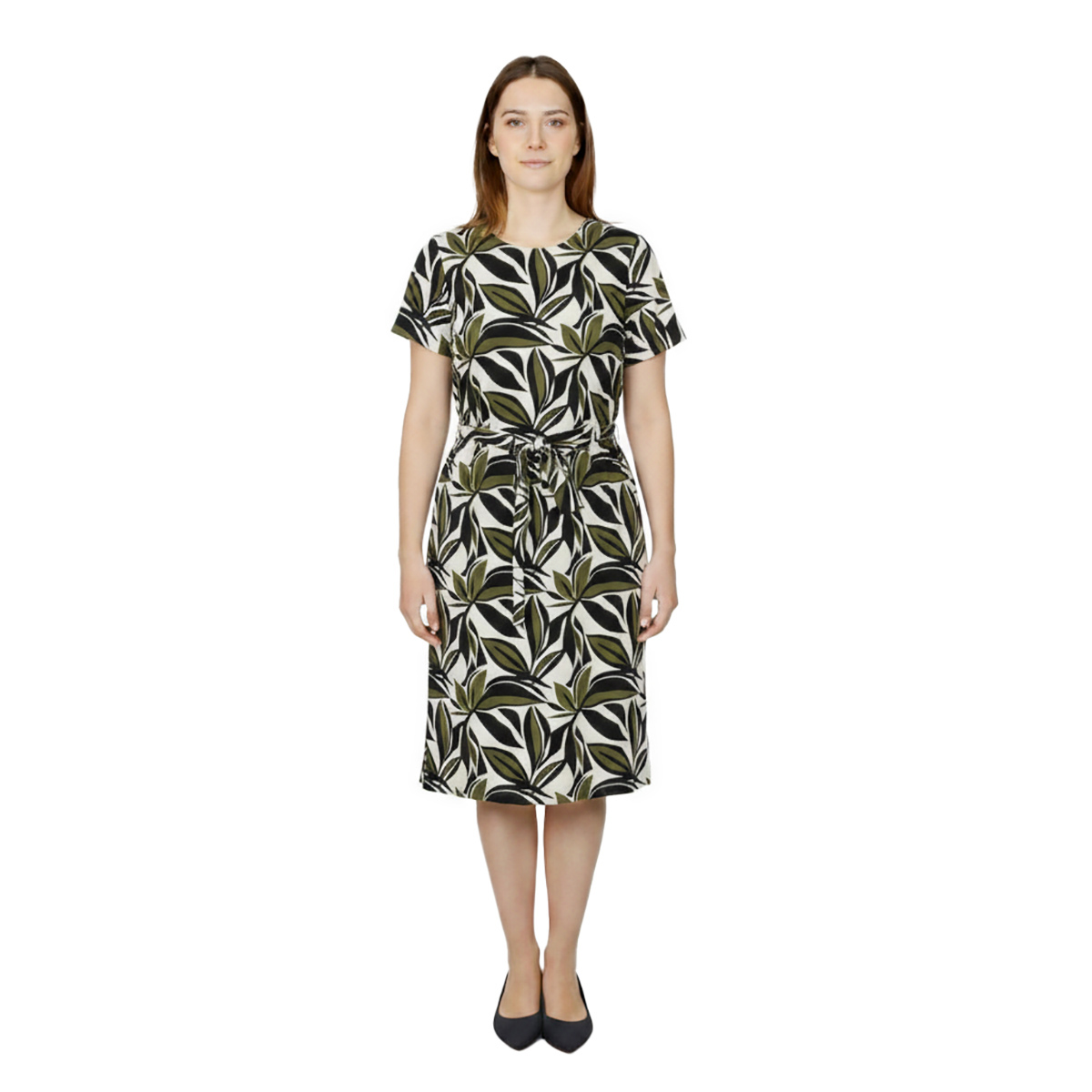 Conjunto De Saco Liso Con Vestido Estampado Diva Mujer image number null