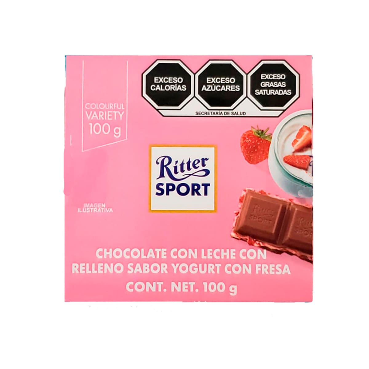 Chocolate De Leche De Fresa Con Yogurth Ritter 100 g . image number null