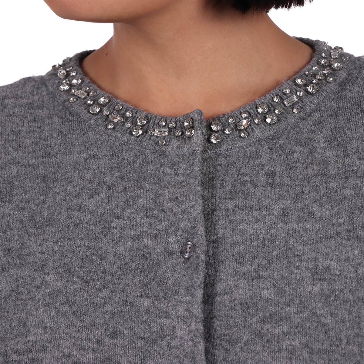 C&aacute;rdigan Manga Corta Cuello Pedrer&iacute;a Curvi Lifestyler Mujer image number null