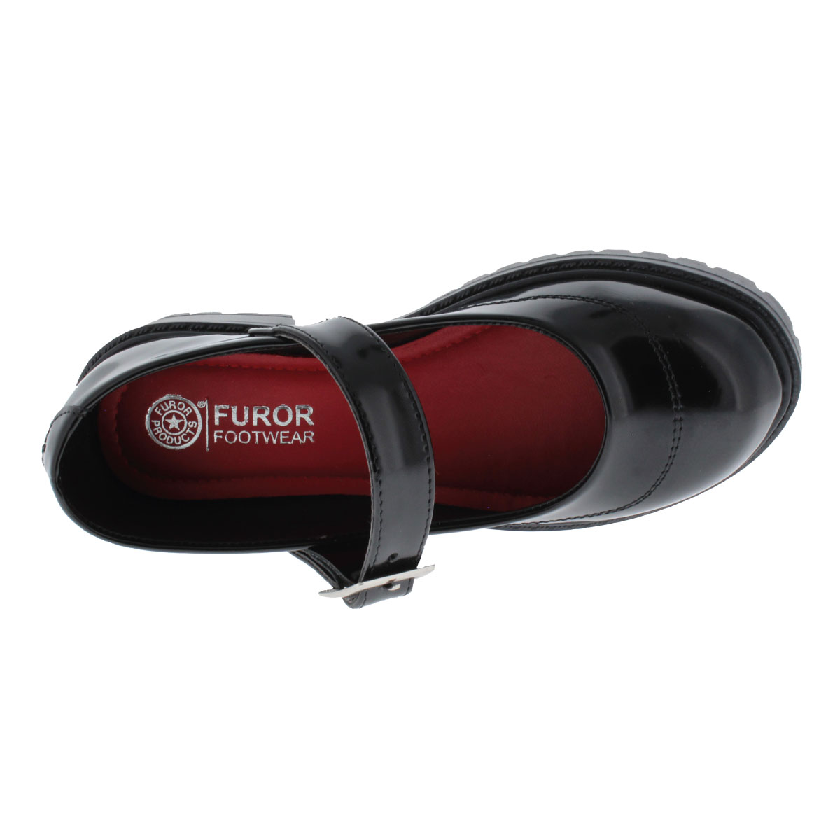 Zapato Escolar Furor Suela Gruesa Ajuste Hebilla para Ni&ntilde;a image number null