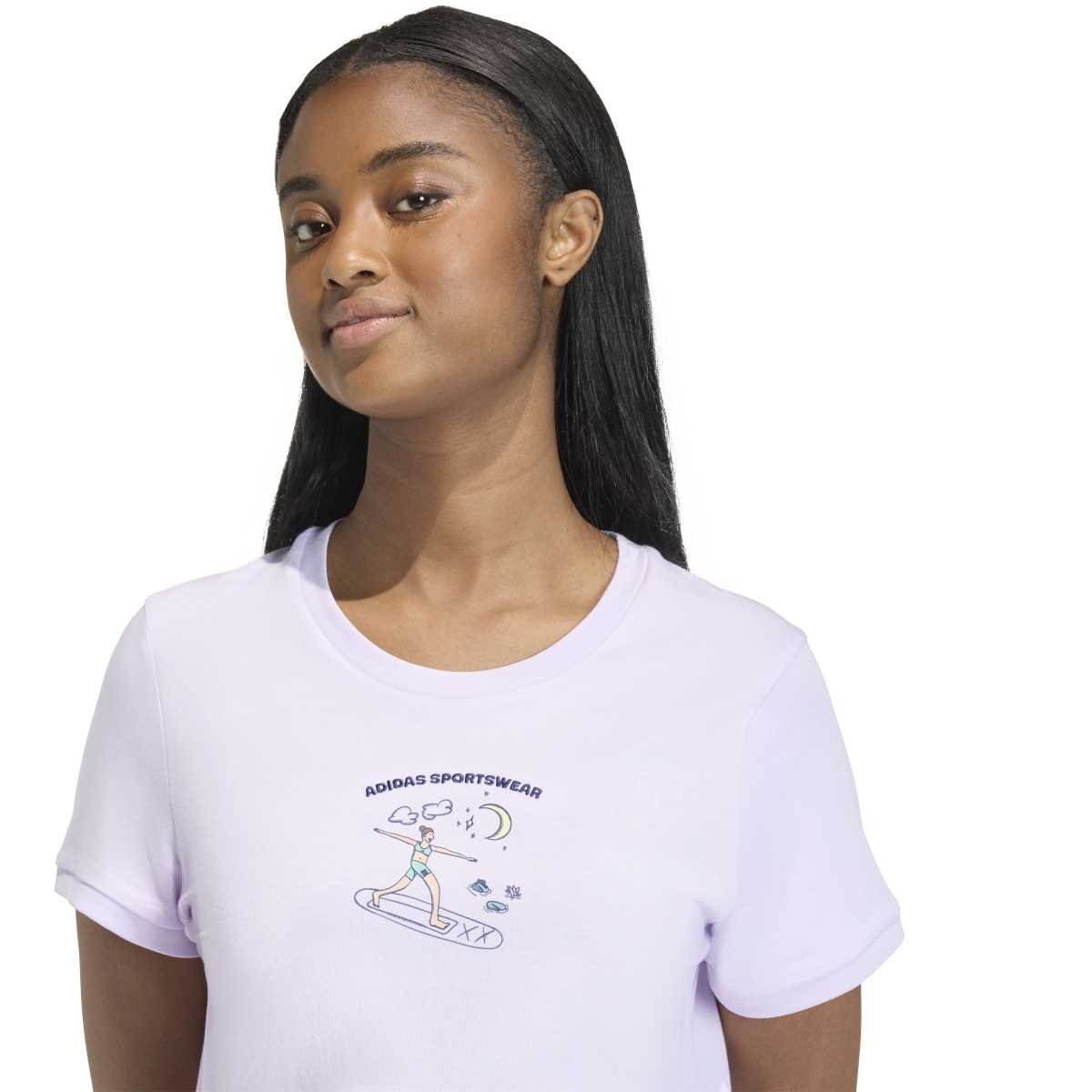 Playera Casual Adidas Manga Corta para Mujer image number null