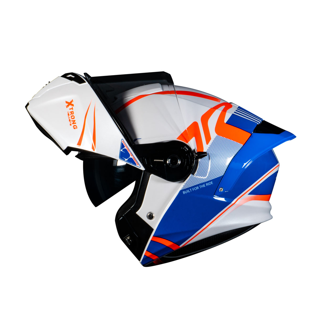 CASCO ABATIBLE XTR-128 PHANTOM FLOWING BLANCO ROJO image number null