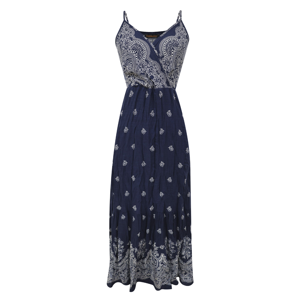 Vestido maxi bohemio en azul navy para Mujer Junior #4ME&4YOU image number null