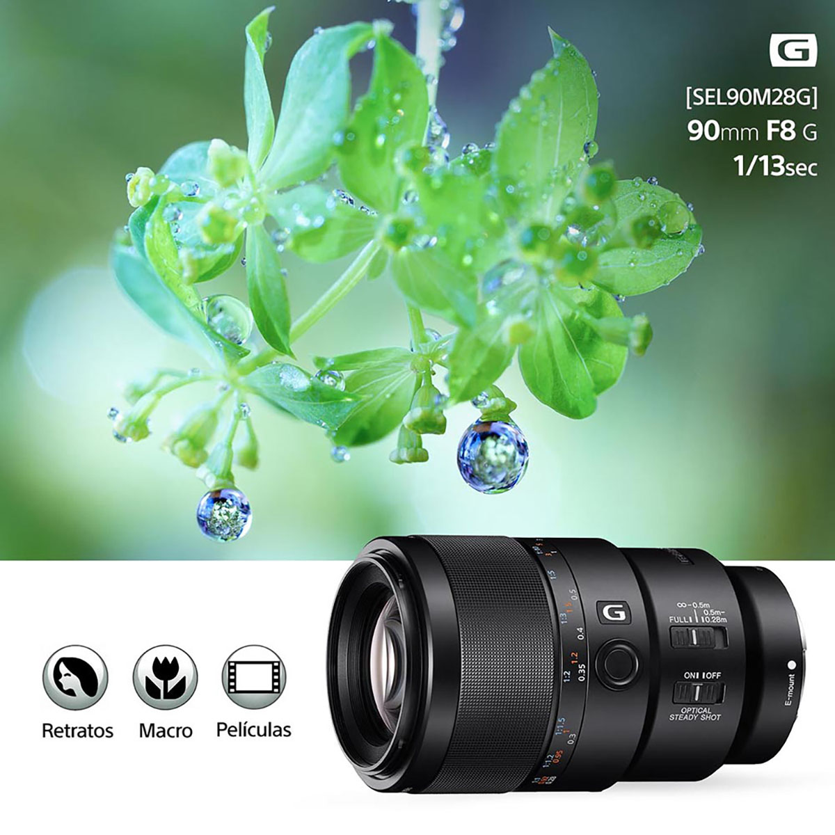 Lente Sony Fe 90 Mm F2.8 Macro G Oss Sel90m28g image number null