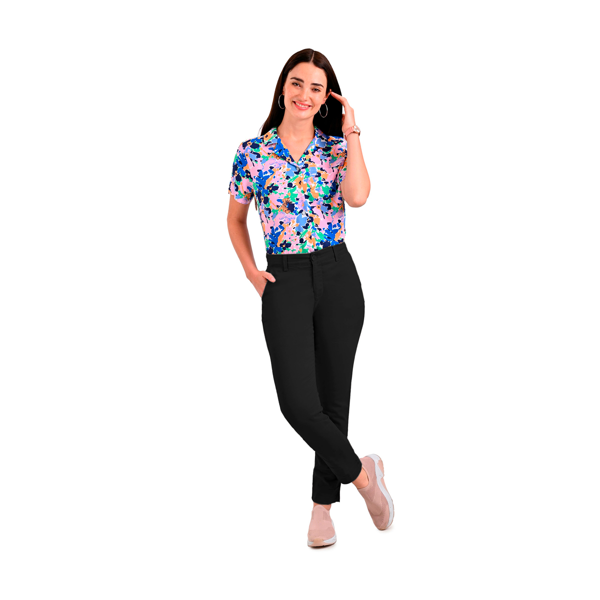 Pantal&oacute;n Casual Sin Pinza Slim Supply Para Mujer Casual image number null