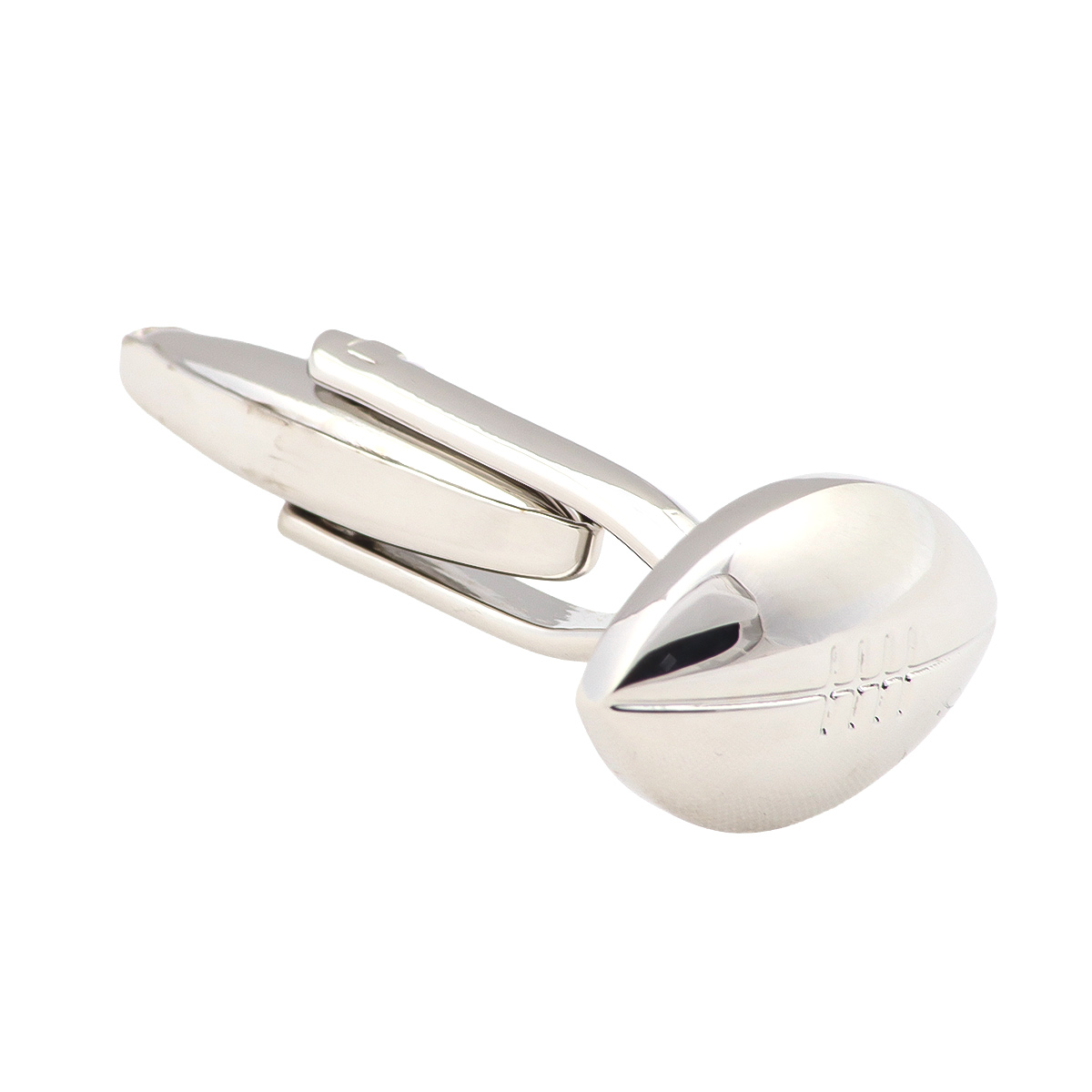 Mancuernillas Figura Bal&oacute;n Rugby Plata Carlo Corinto para Hombre image number null