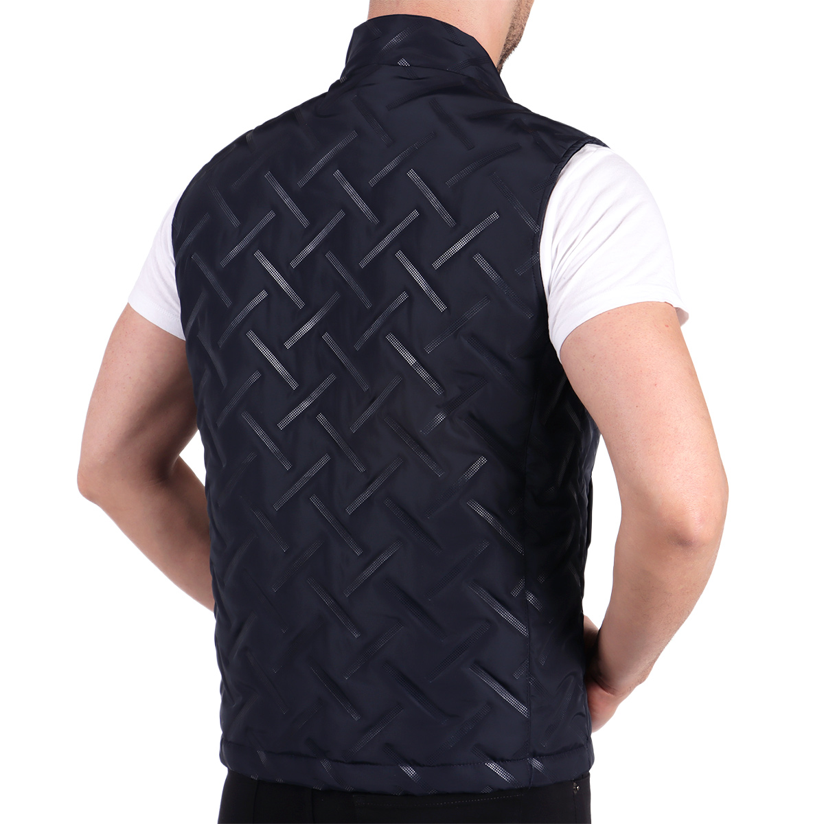 Chaleco Capitonado Geom&eacute;trico Carlo Corinto para Hombre image number null