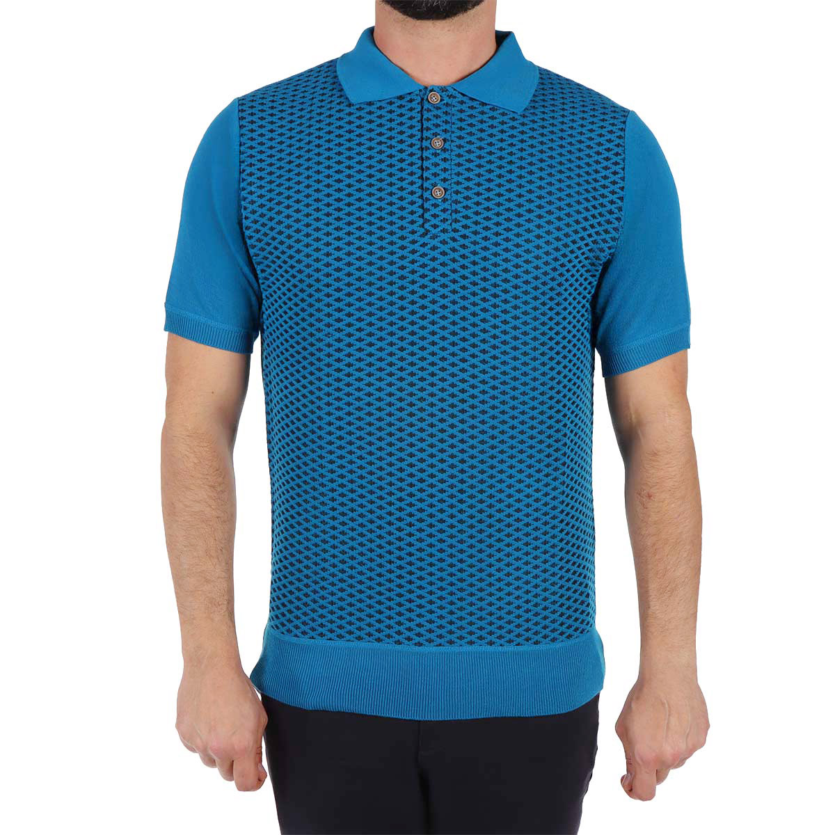 Playera Polo Manga Corta Texturizada Casual Yongster Hombre image number null