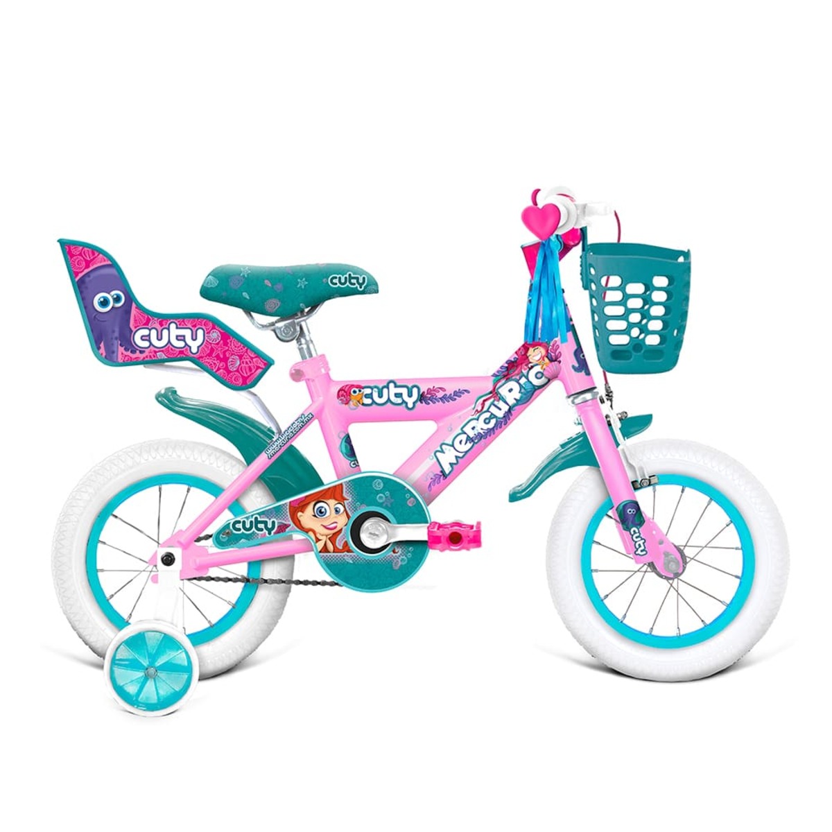 Bicicleta Rosa Cuty Rodada 12 1 Vel image number null