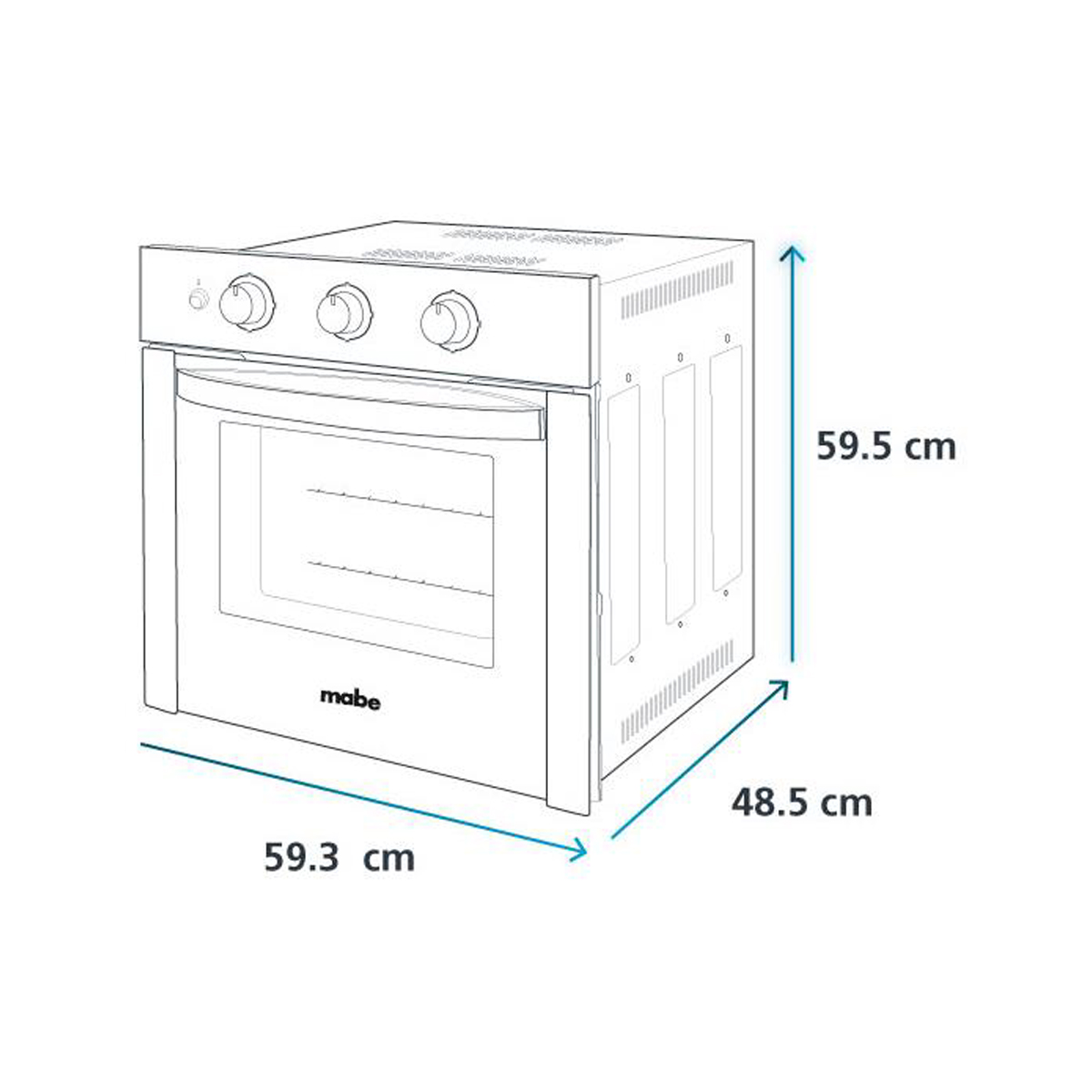 Horno Empotre A Gas Mabe 60 cm Hm6027gwai Acero Inoxidable image number null