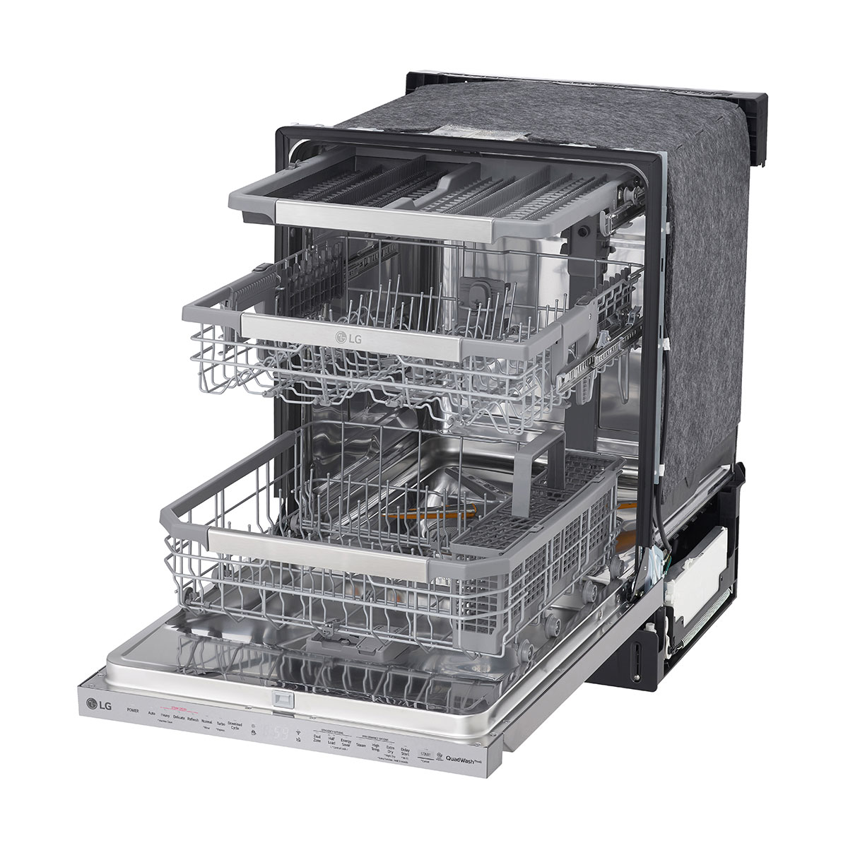 Lavavajillas LG QuadWash TrueSteam Empotre Acero Inoxidable color Negro LDP6810SS image number null