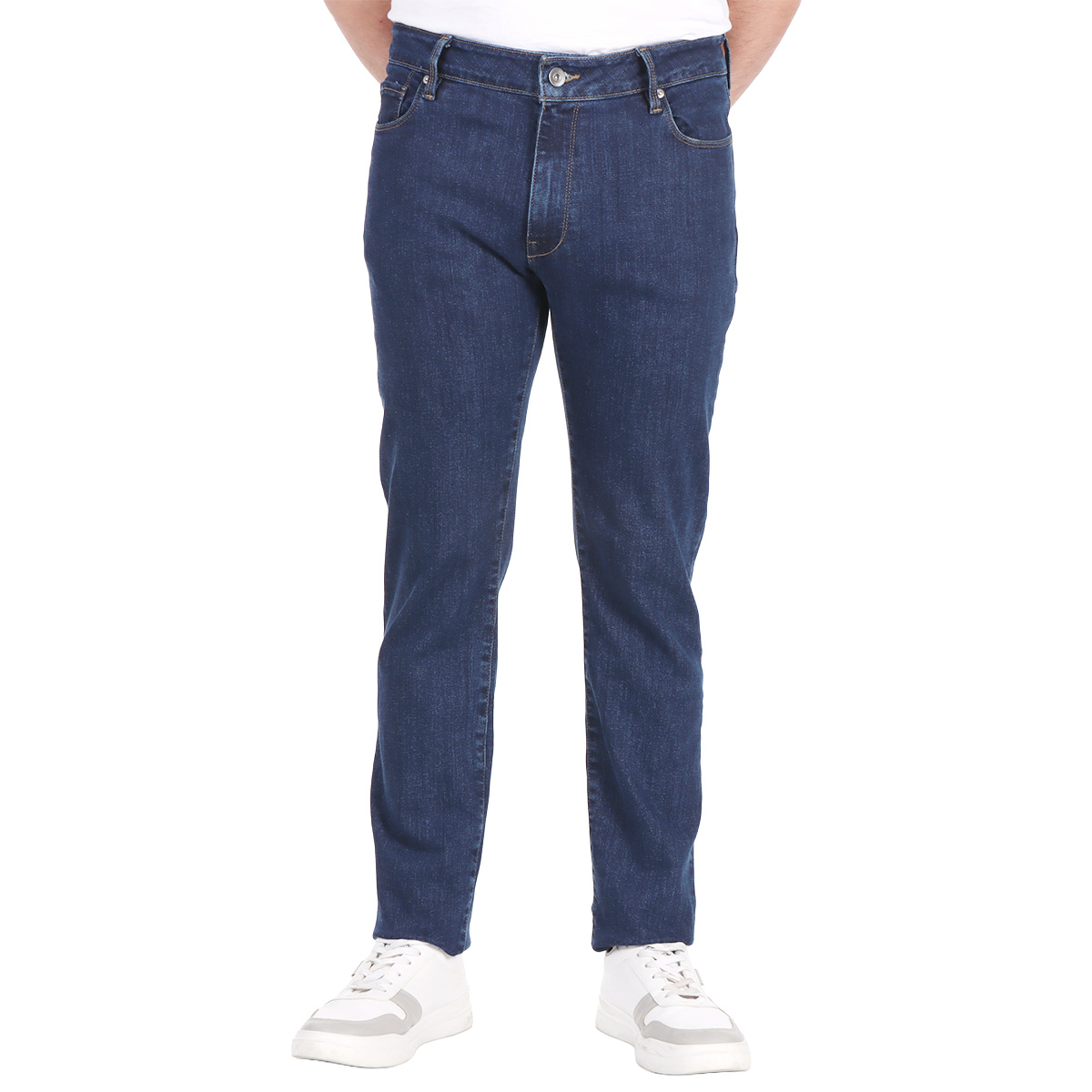Jeans B&aacute;sicos Mezclilla Regular Carlo Corinto para Hombre image number null