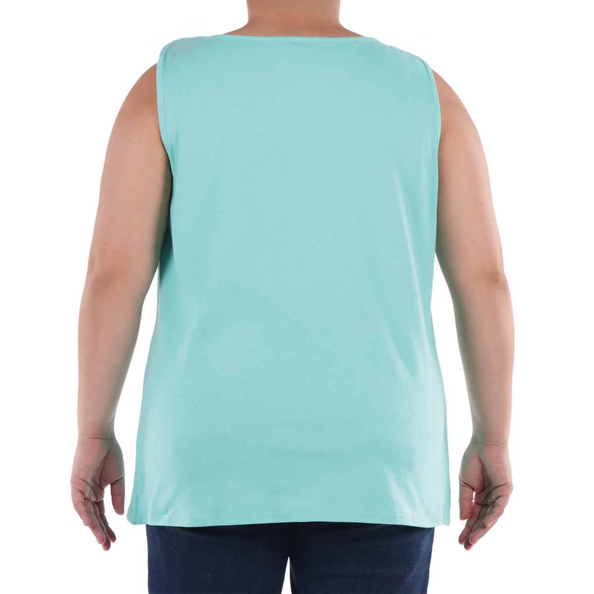 Playera Sin Mangas Algod&oacute;n B&aacute;sica Ruby Rd para Mujer Curvy image number null