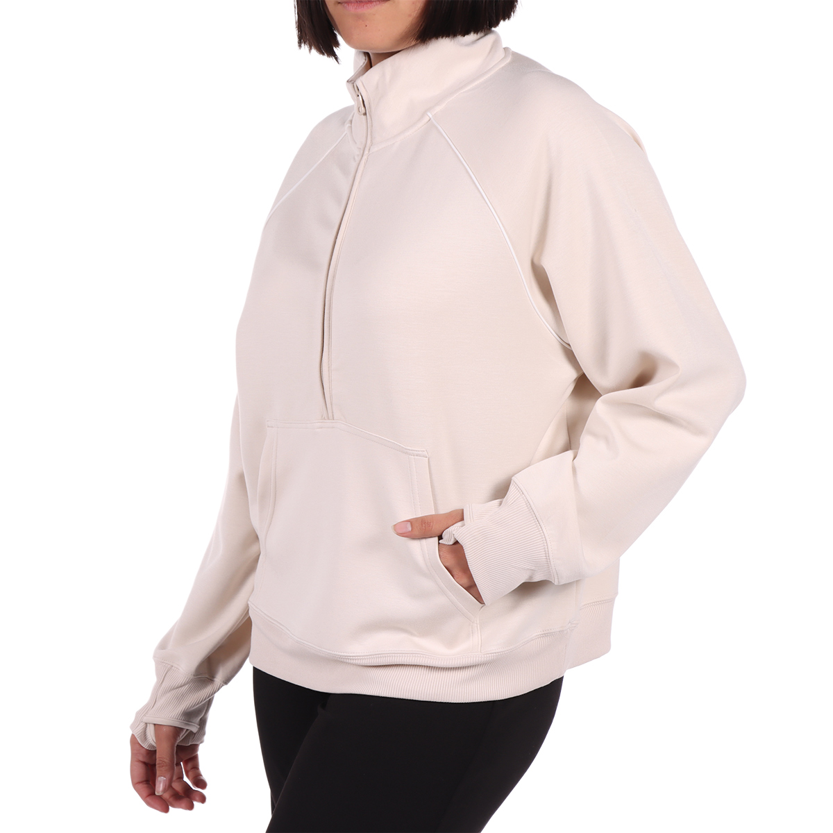 Sudadera Medio Cierre Cuello Alto Curvi Jeanious para Mujer image number null