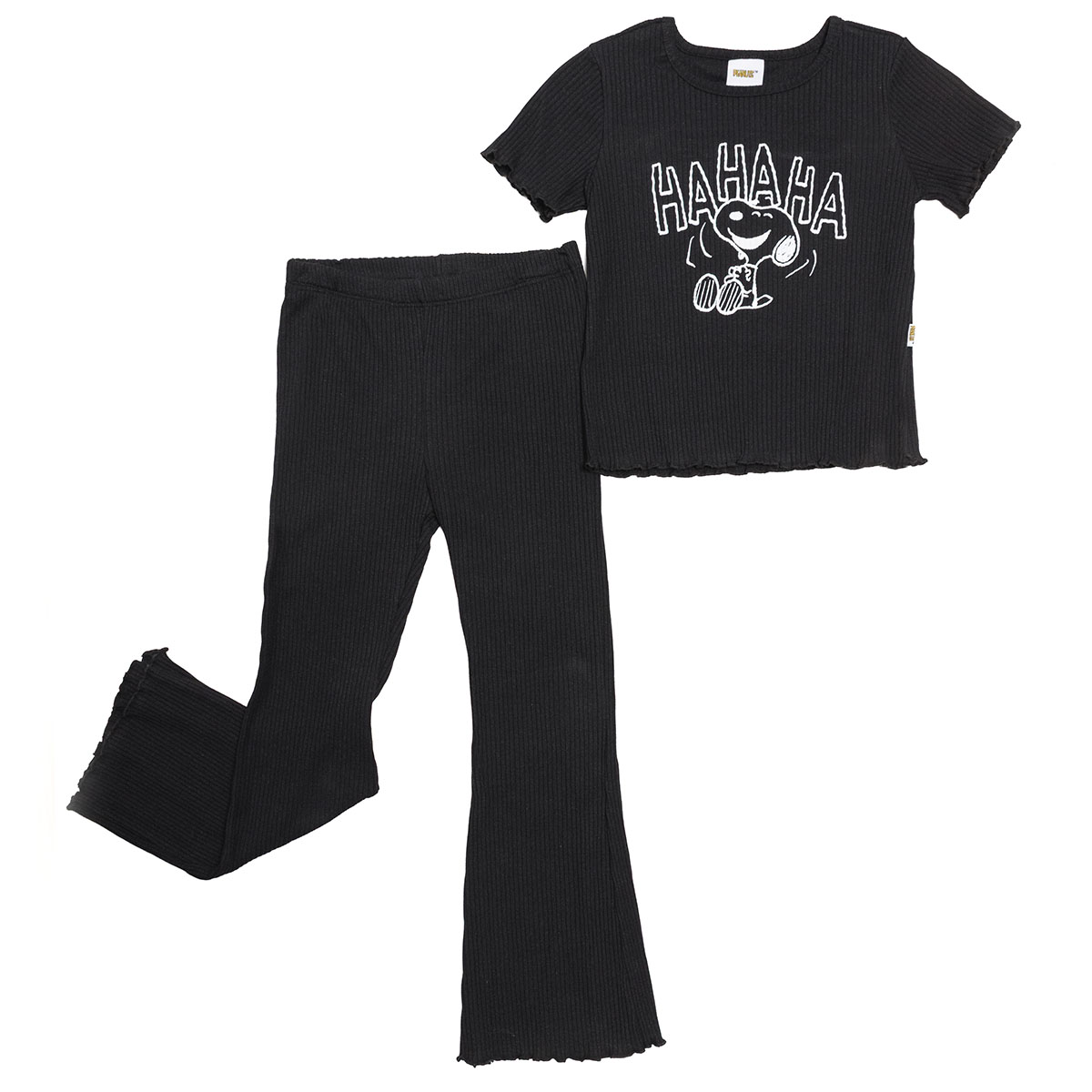 Conjunto de Playera Manga Corta con Leggins Acampanado con Dise&ntilde;o Snoopy para Ni&ntilde;a image number null