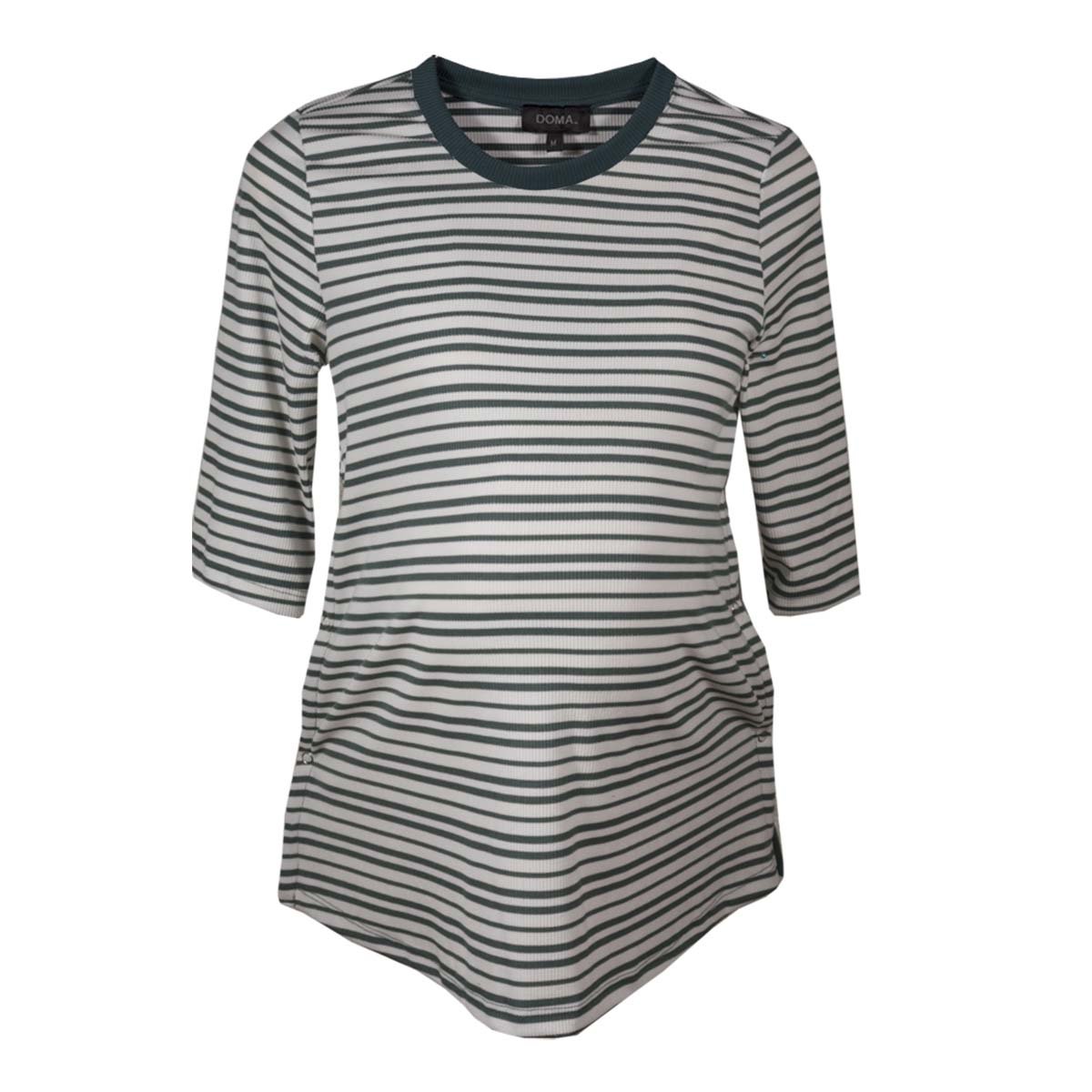 Blusa de Maternidad Cuello Redondo Con Estampado a Rayas Doma Fashion para Mujer image number null