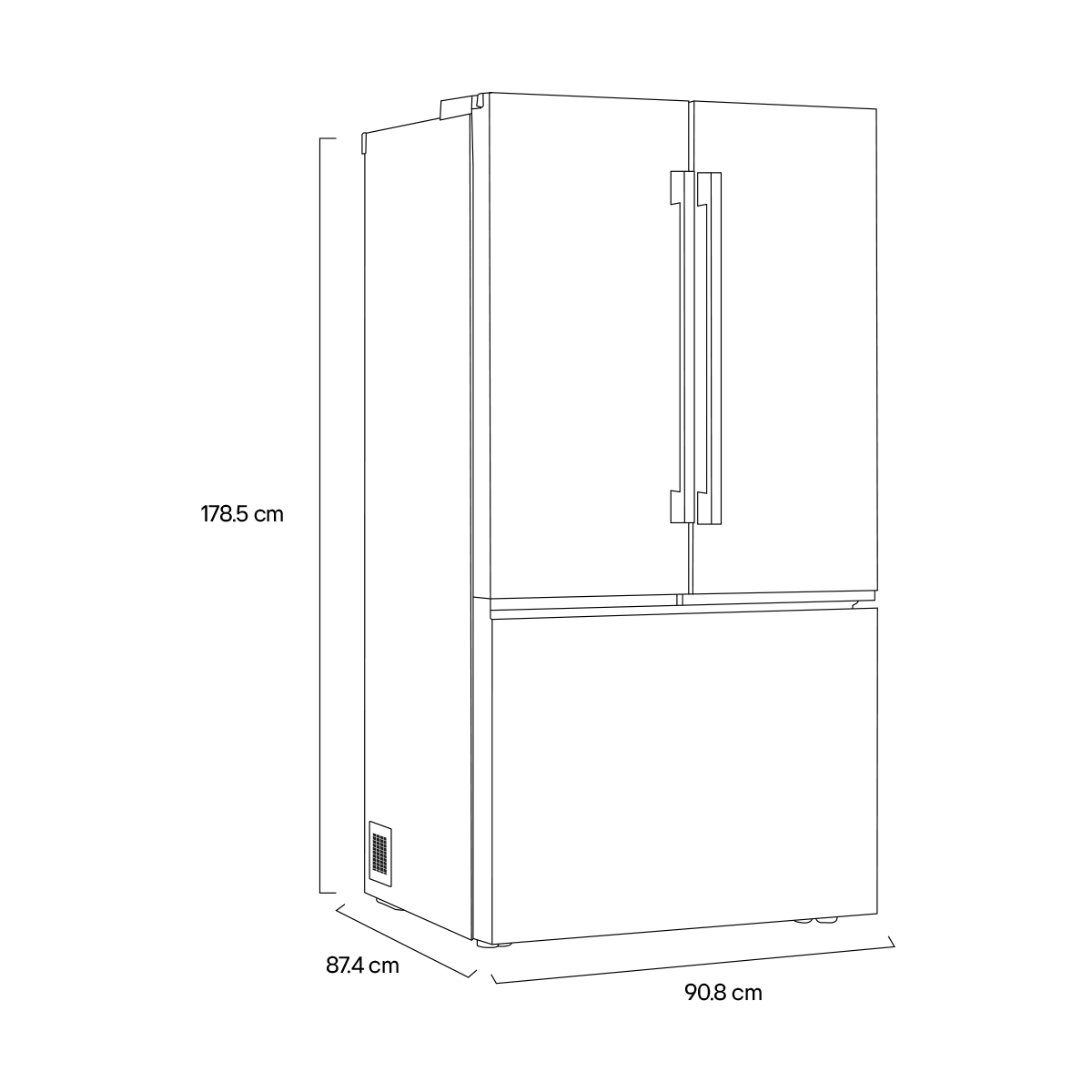 REFRIGERADOR LG PTA FRANCESA 32P GM90HIP PLATA image number null