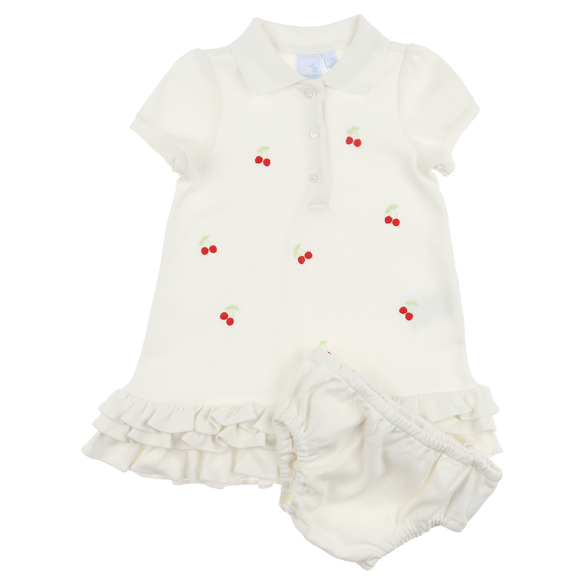 Conjunto Vestido y Cubrepa&ntilde;al Cerezas Carosello Beb&eacute; Ni&ntilde;a image number null