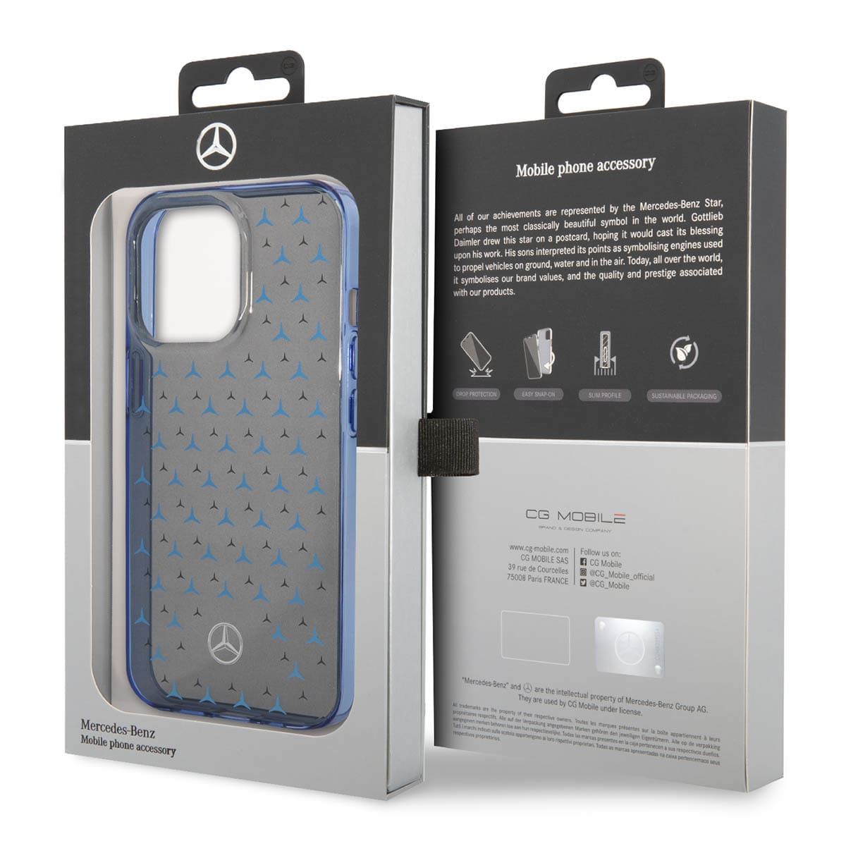 Funda Star Blue Mercedes Bens para iPhone 14 Pro image number null