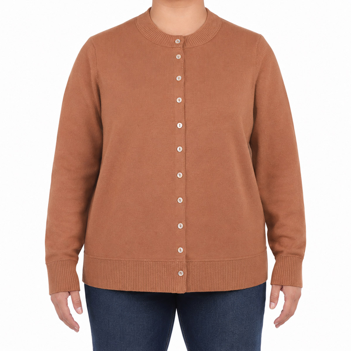 Su&eacute;ter Abierto con Botones Dex Plus para Mujer Curvy image number null