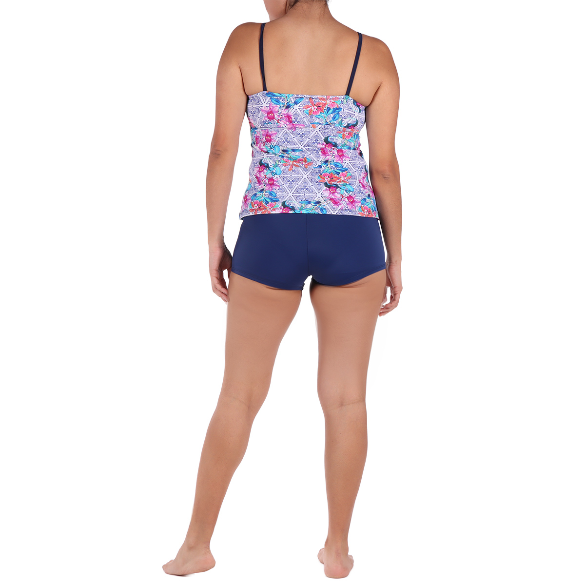Traje de Ba&ntilde;o 2 Piezas Tankini Estampado Floral Okidow Mujer image number null