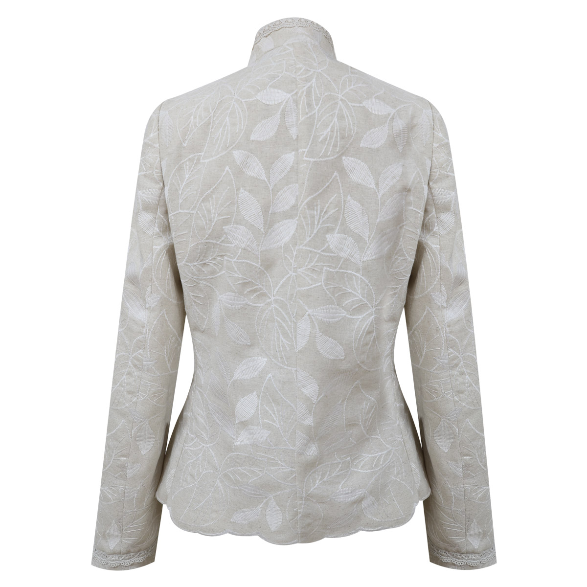 Saco De Estilo &Eacute;tnico Con Cuello Mao Basel para Mujer image number null