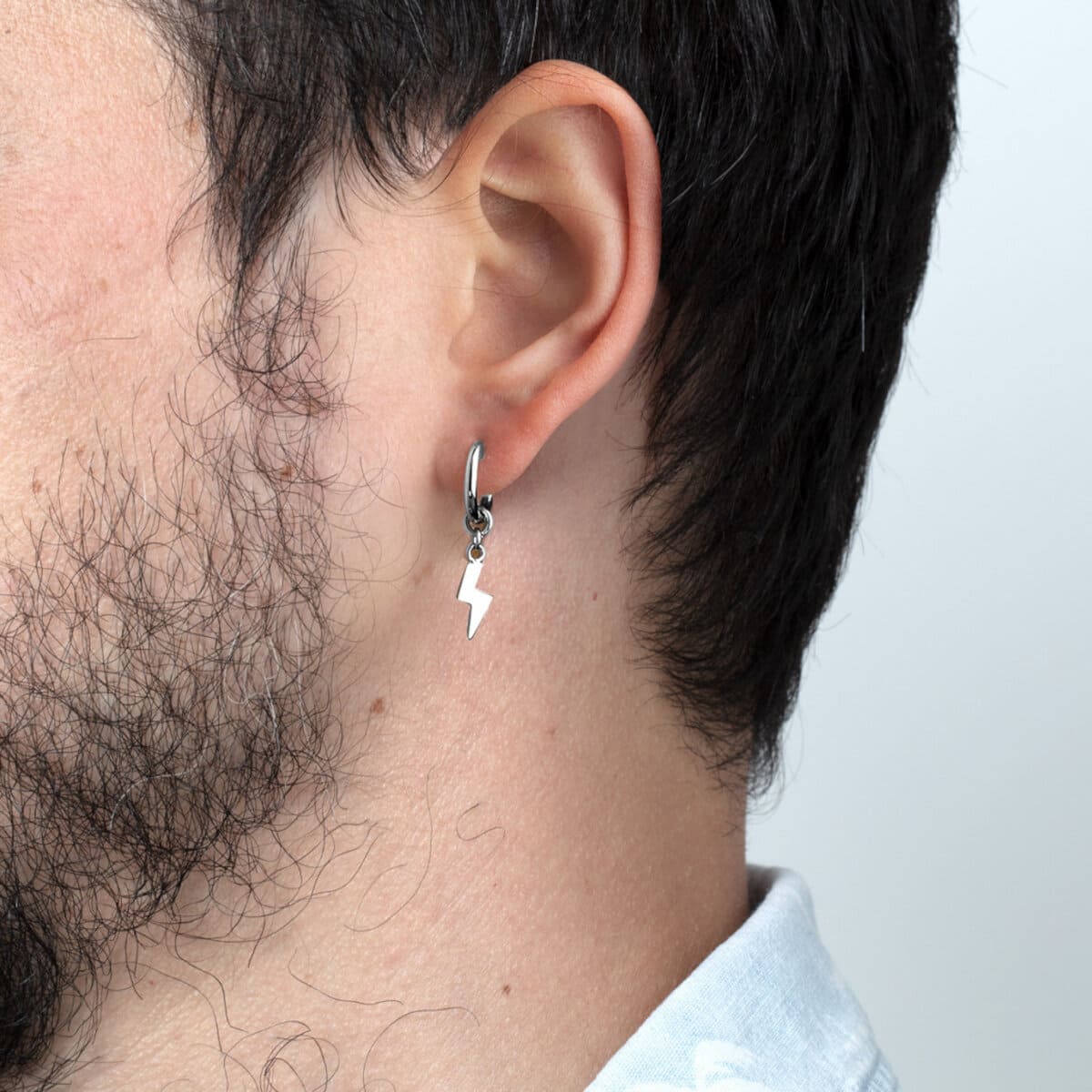 Aretes Acero Inoxidable Pulido Lotus Style para Hombre image number null