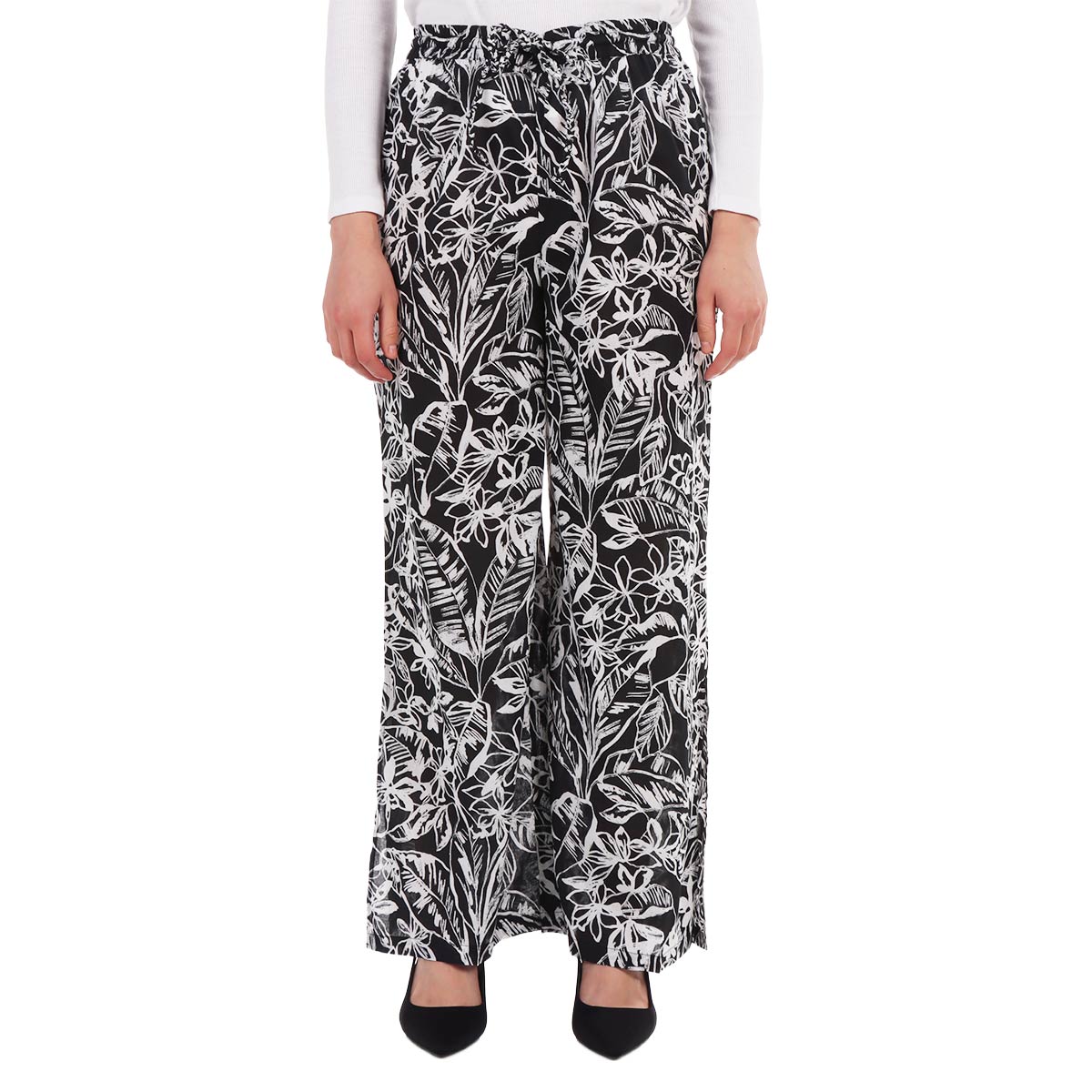 Pantal&oacute;n Amplio Estampado Floral OVS para Mujer image number null