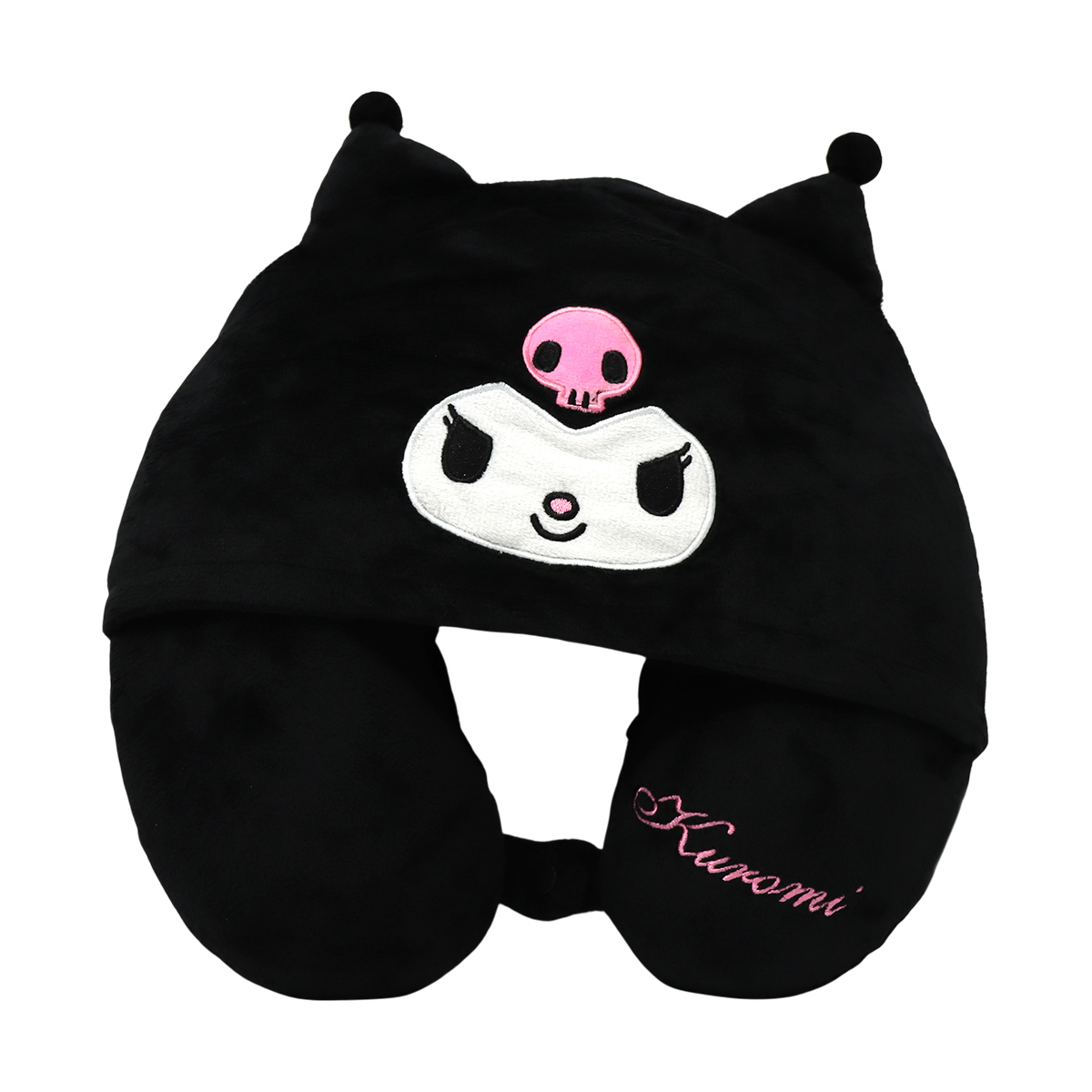 Almohada De Viaje Capucha Kuromi Sanrio image number null
