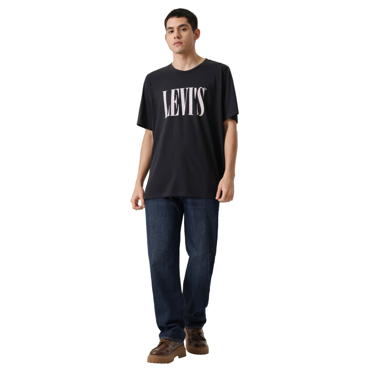 Playera con Grafico Levi's Negro Manga Corta para Hombre Plus image number null