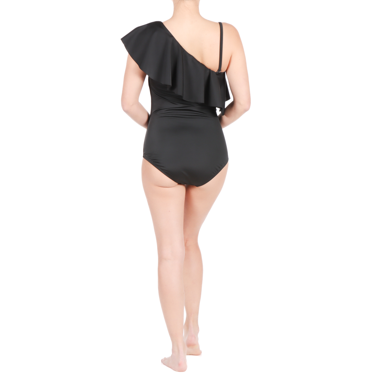 Traje de Ba&ntilde;o Entero Asim&eacute;trico con Volante Okidow Mujer image number null