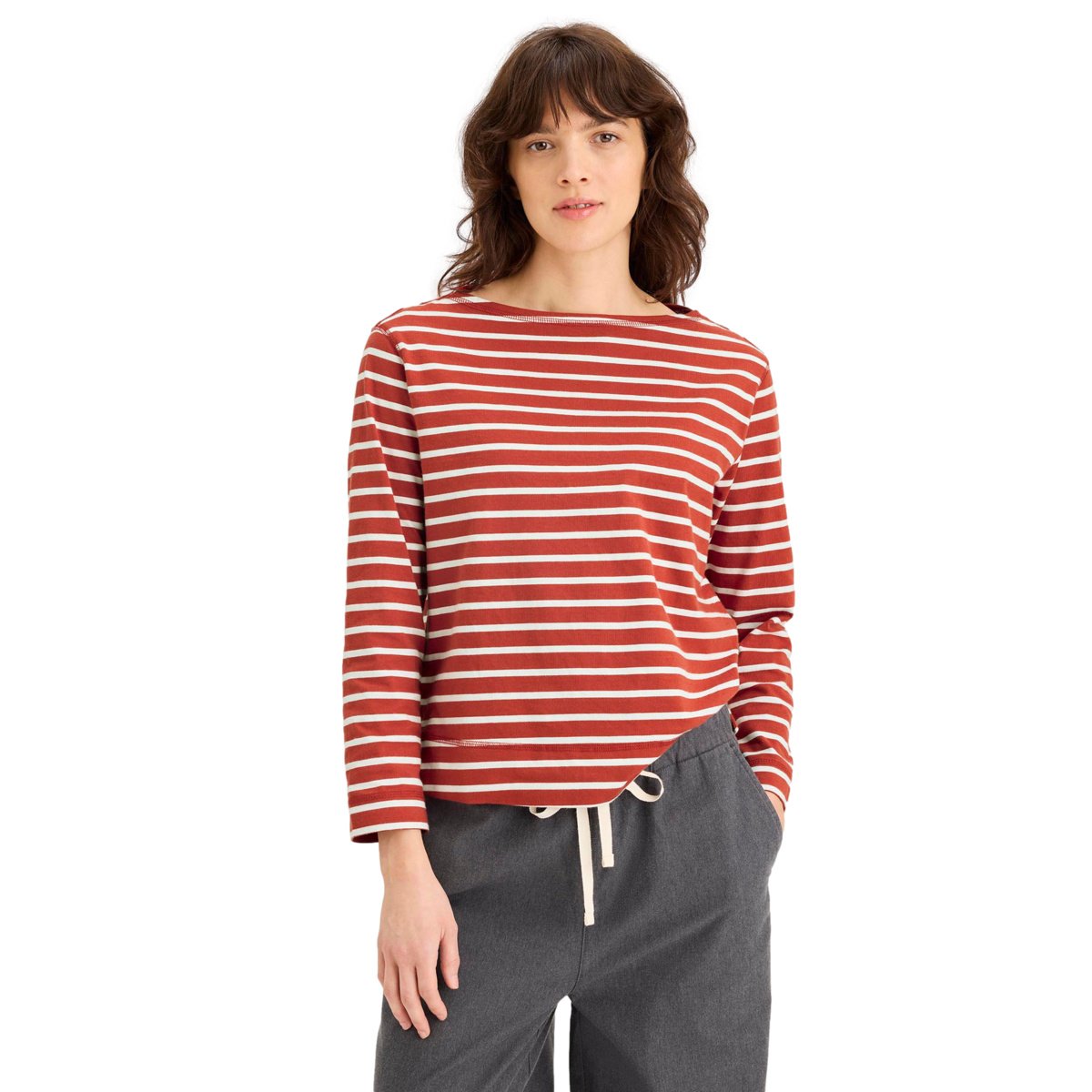 Playera Manga Larga Boatneck Tee Dockers Para Mujer Junior image number null